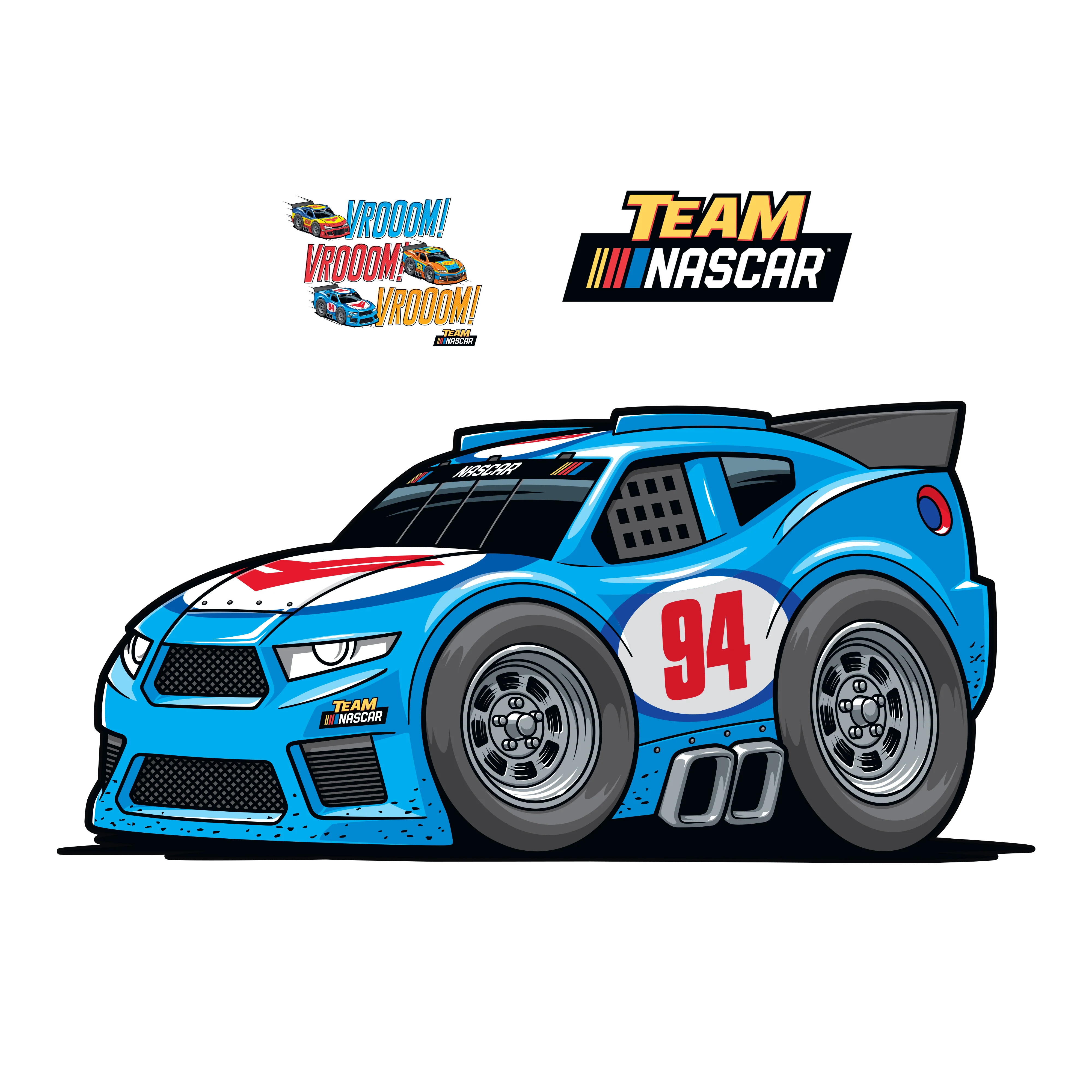 Rookies Blue Car - RealBig Collection - Official NASCAR - Reusable Vinyl Wall Decals - Image 5
