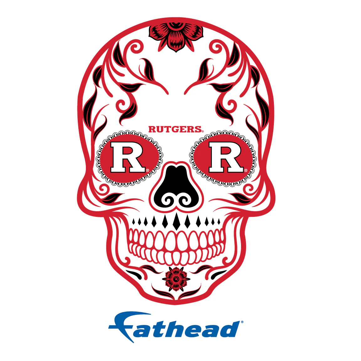 Rutgers Scarlet Knights - 5 Sugar Skull Logo Minis (Mixed Sizes) - Official NCAA - Reusable Vinyl Decals - Image 3