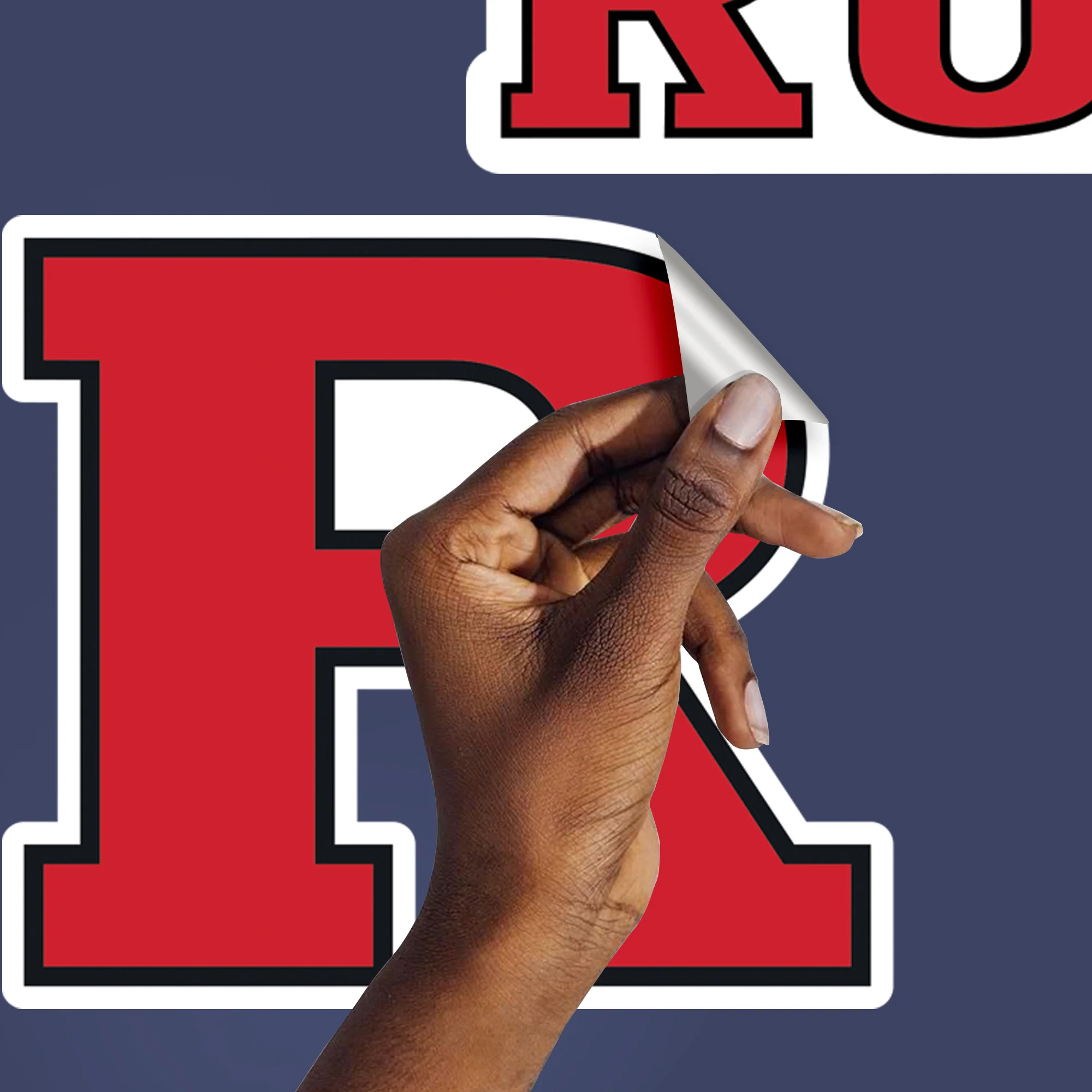 Rutgers Scarlet Knights - RealBig Foam Finger Collection - Official NCAA - Reusable Vinyl Wall Decals - Image 5