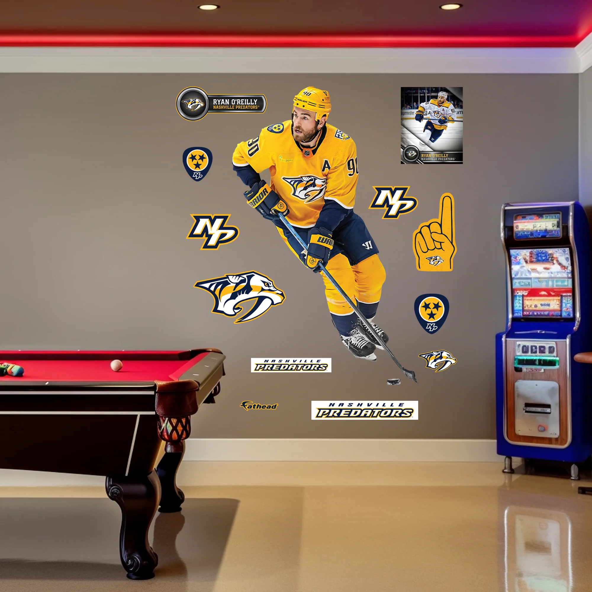 Ryan O'Reilly - RealBig Collection - Official NHL - Nashville Predators - Reusable Vinyl Wall Decals - Image 3