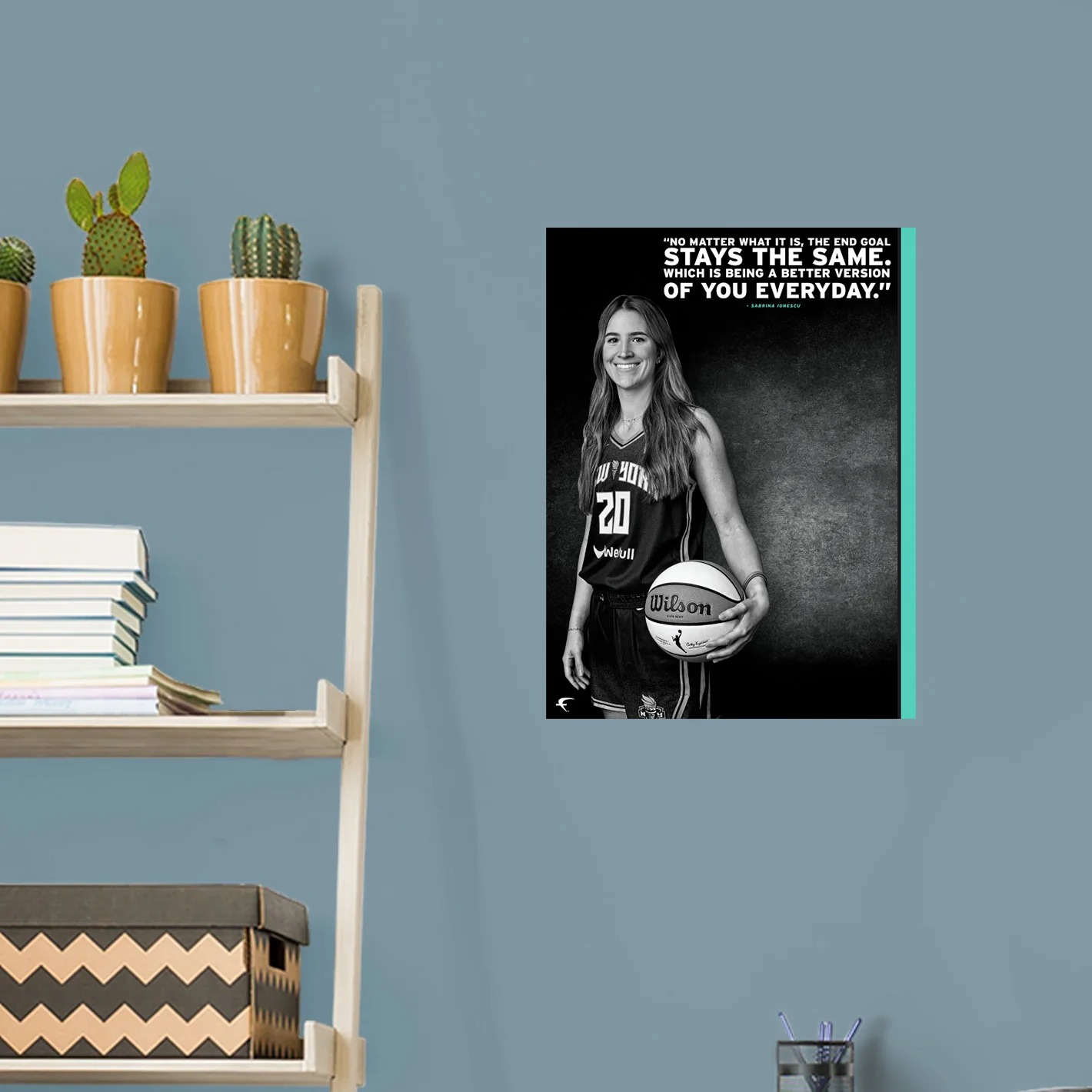Sabrina Ionescu - Inspirational - Peel & Stick Poster - Official WNBA - New York Liberty - Reusable Vinyl Wall Decal - Image 2