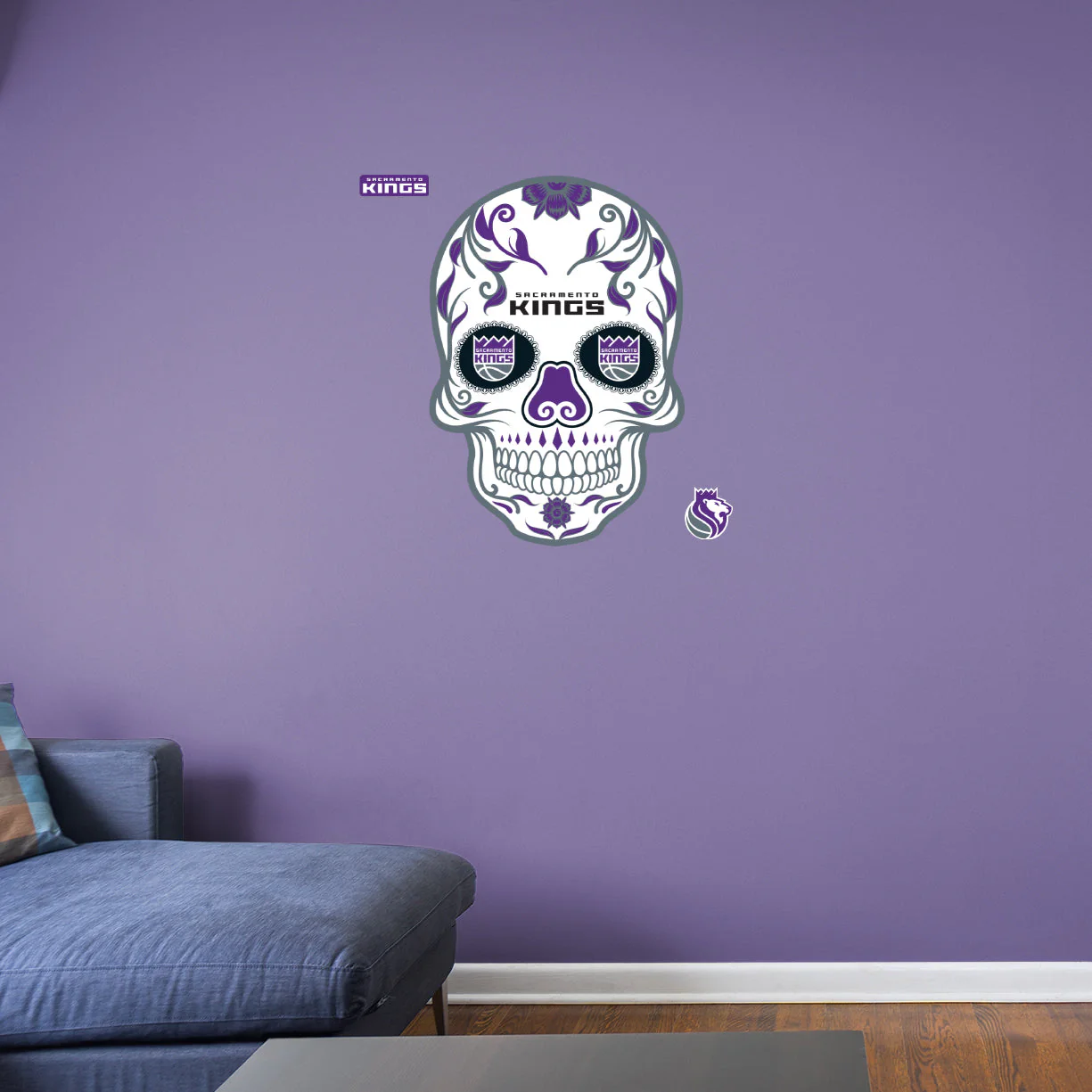 Sacramento Kings - RealBig Sugar Skull Collection - Official NBA - Reusable Vinyl Wall Decals - Image 5