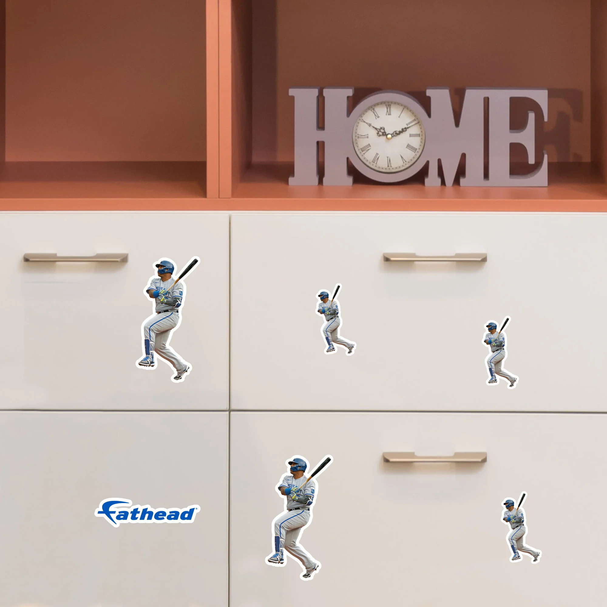 Salvador Perez - 5 Player Minis (Mixed Sizes) - Official MLB - Kansas City Royals - Reusable Vinyl Decals - Image 2