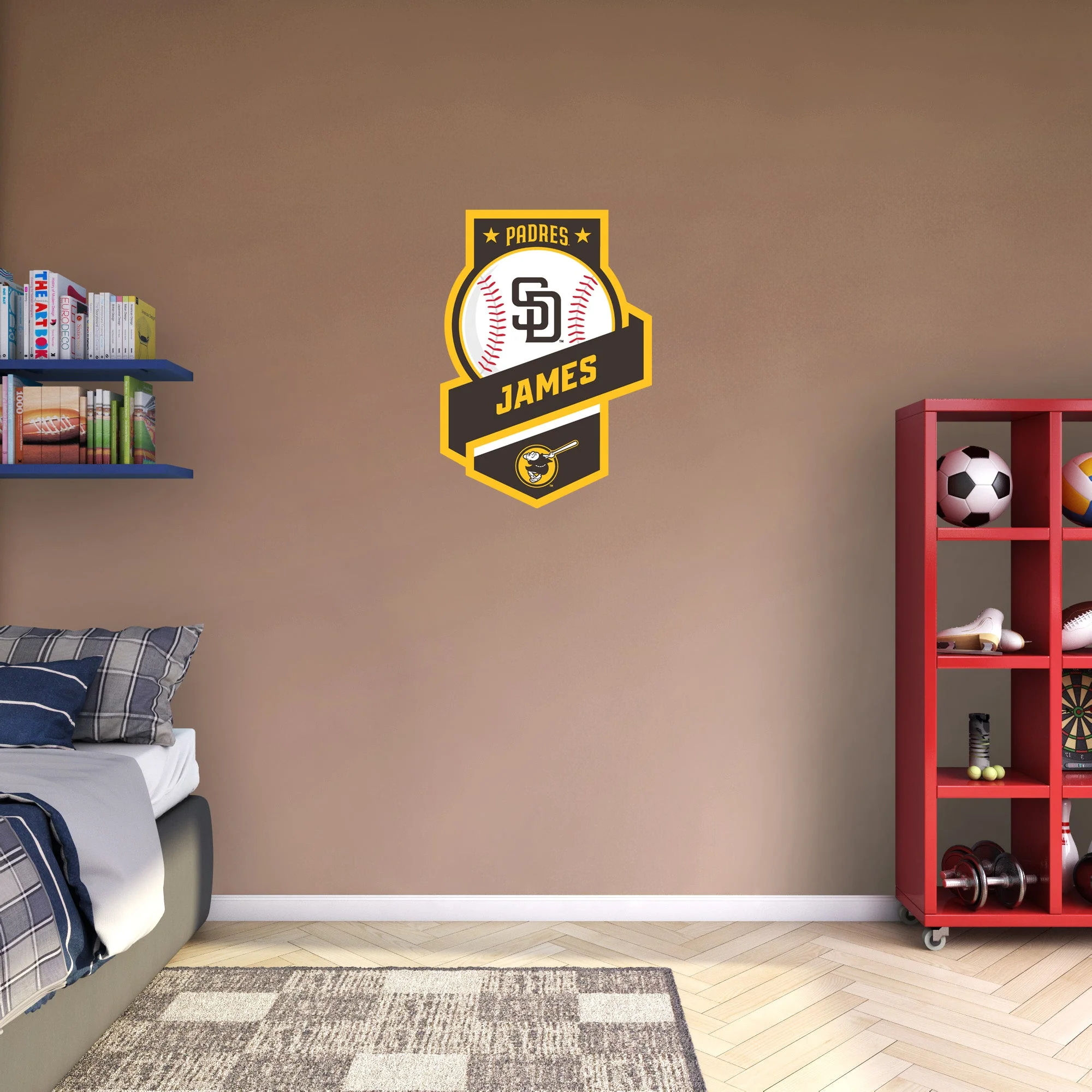 San Diego Padres - Banner Badge - With Personalized Name - Official MLB - Vinyl Transfer Decal - Image 4