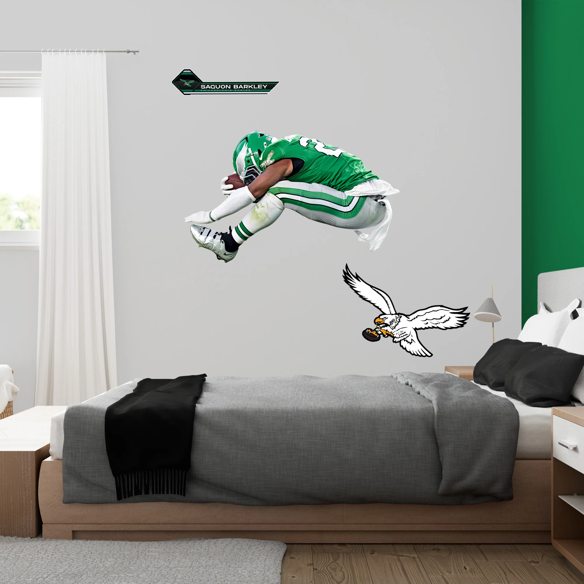 Saquon Barkley - RealBig Hurdle Collection - Official NFL - Philadelphia Eagles - Reusable Vinyl Wall Decals - Image 5