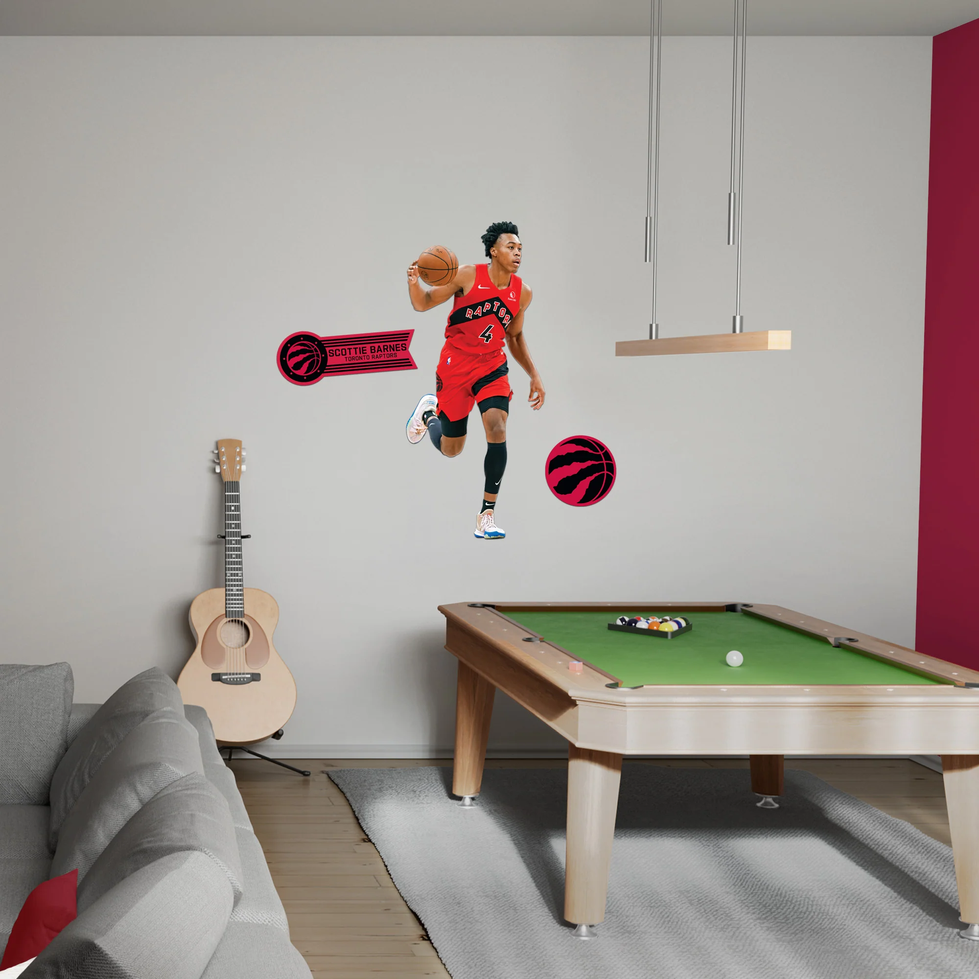 Scottie Barnes - RealBig Collection - Official NBA - Toronto Raptors - Reusable Vinyl Wall Decals - Image 5