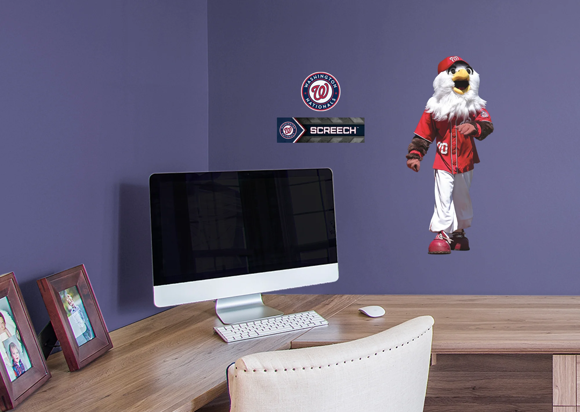 Screech Mascot - RealBig Collection - Official MLB - Washington Nationals - Reusable Vinyl Wall Decals - Image 3