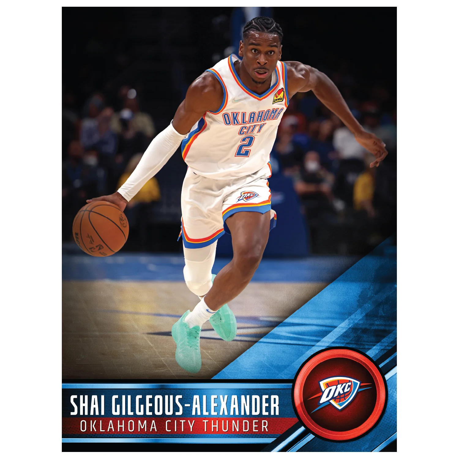 Shai Gilgeous-Alexander - Peel & Stick Poster - Official NBA - Oklahoma City Thunder - Reusable Vinyl Wall Decal - Image 3