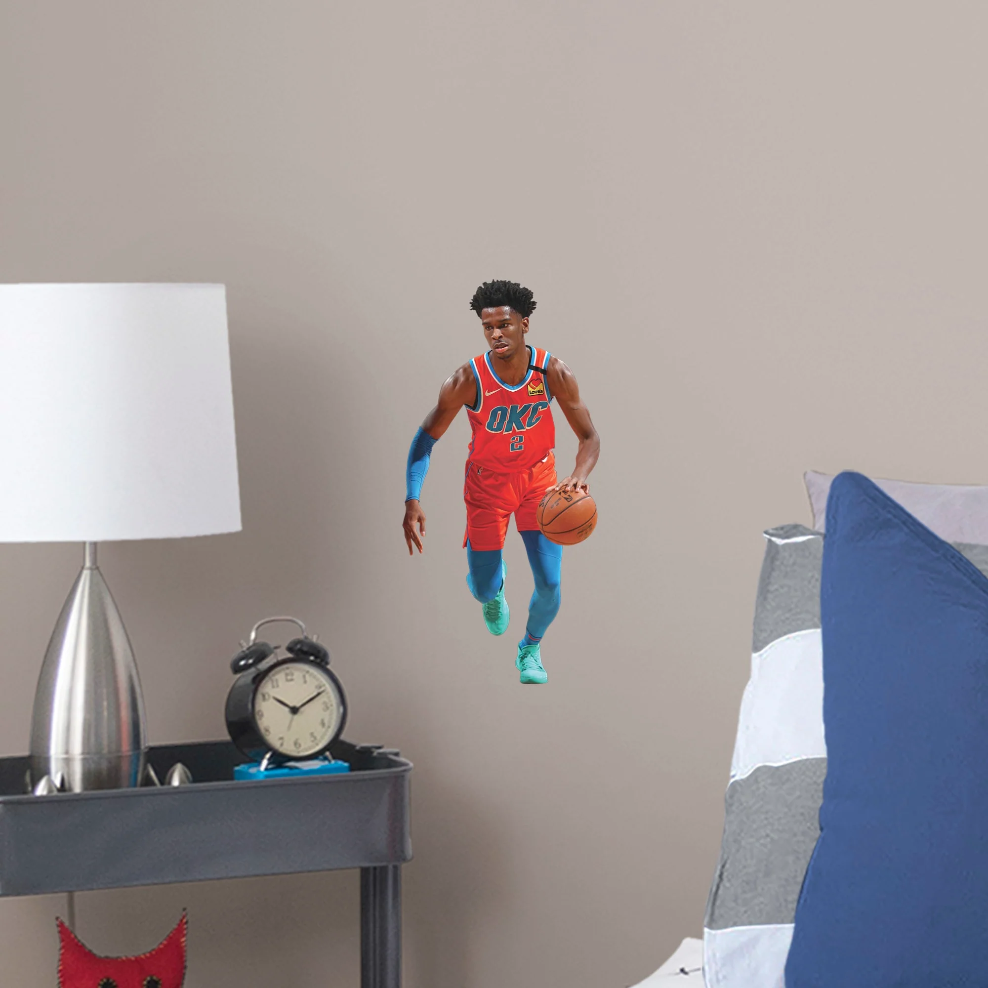 Shai Gilgeous-Alexander - RealBig Collection - Official NBA - Oklahoma City Thunder - Reusable Vinyl Wall Decals #1 - Image 3