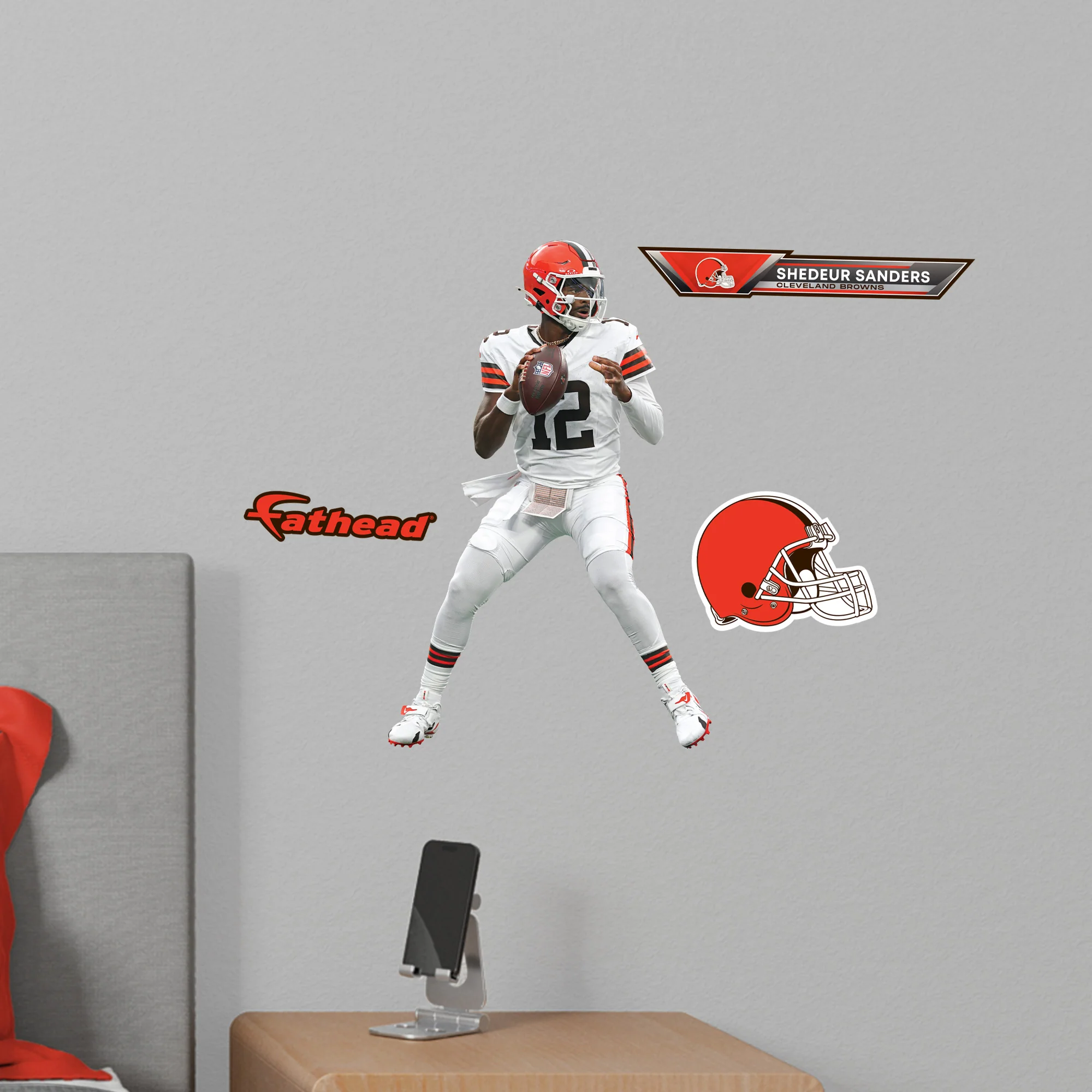 Shedeur Sanders - RealBig Collection - Official NFL - Cleveland Browns - Reusable Vinyl Wall Decals - Image 7