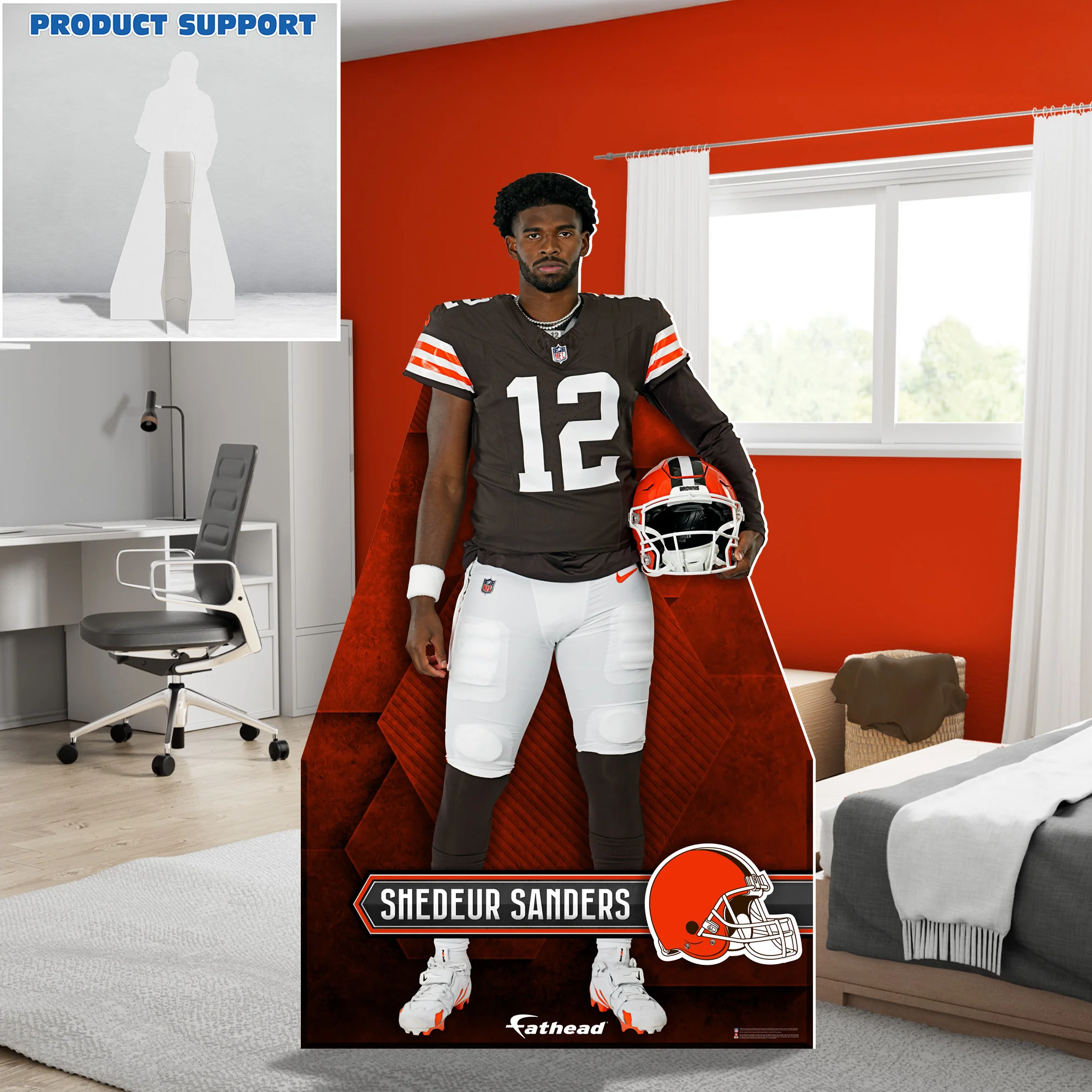 Shedeur Sanders - Rookie Premiere - Life-Size Stand Out - Official NFL - Cleveland Browns - Foam Core Cutout - Image 3