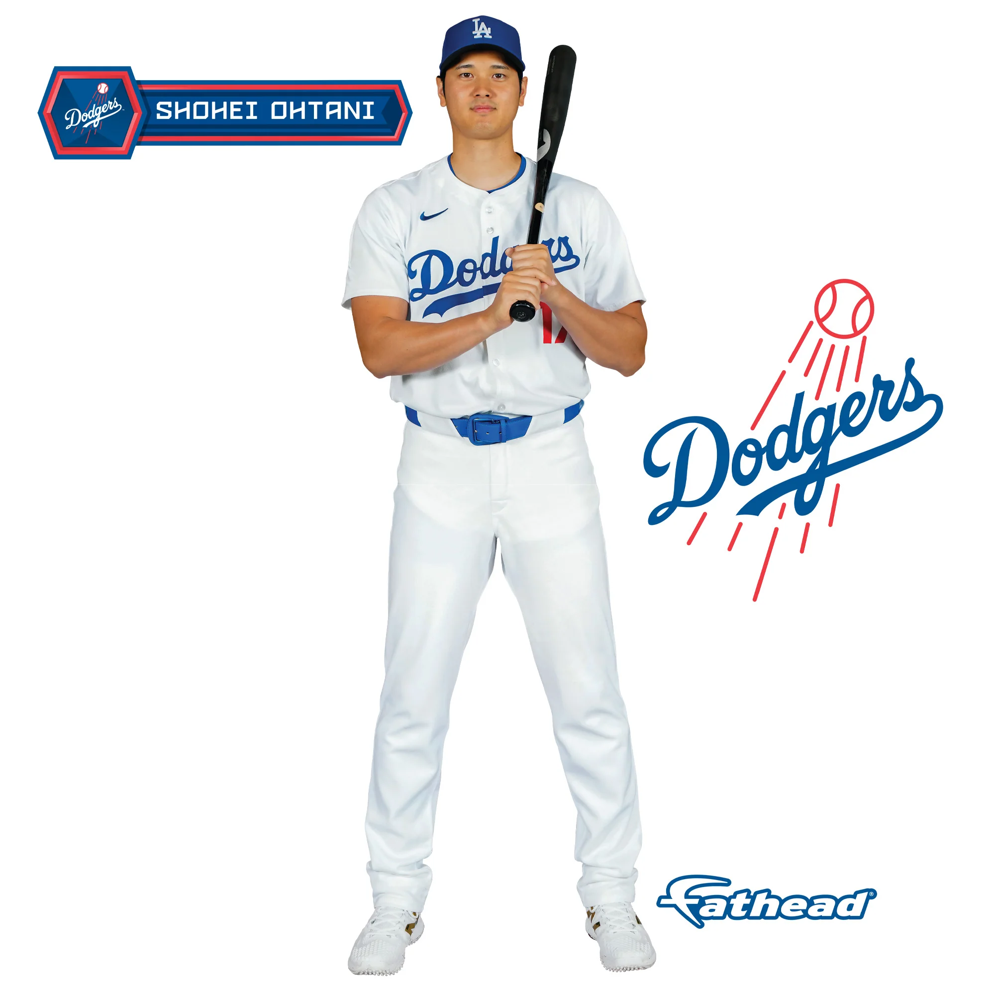 Shohei Ohtani - RealBig Studio Collection - Official MLB - Los Angeles Dodgers - Reusable Vinyl Wall Decals - Image 11
