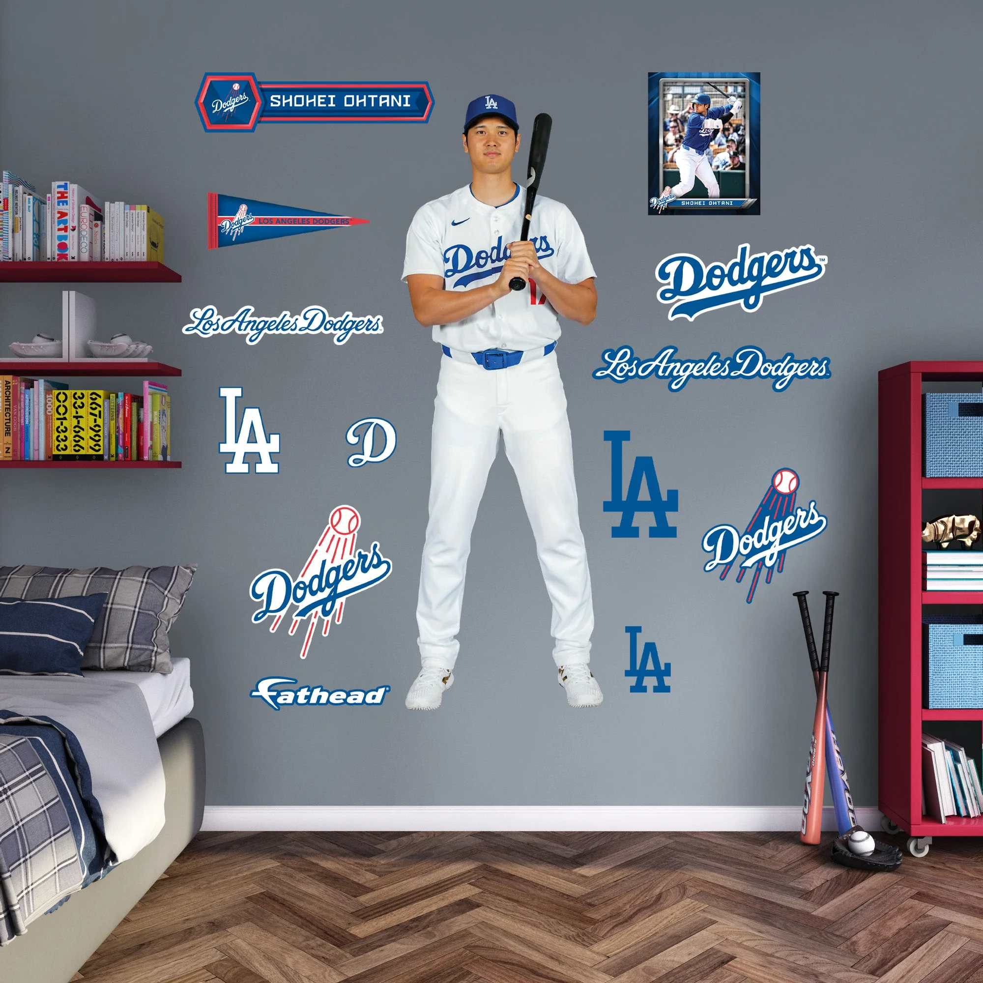 Shohei Ohtani - RealBig Studio Collection - Official MLB - Los Angeles Dodgers - Reusable Vinyl Wall Decals - Image 15