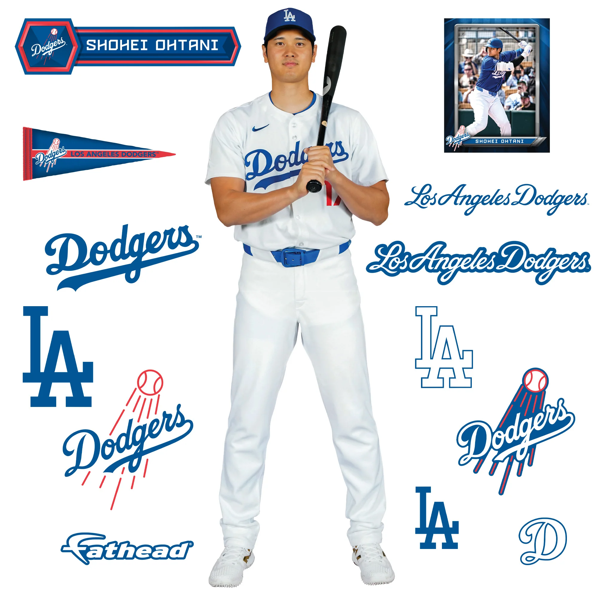 Shohei Ohtani - RealBig Studio Collection - Official MLB - Los Angeles Dodgers - Reusable Vinyl Wall Decals - Image 2