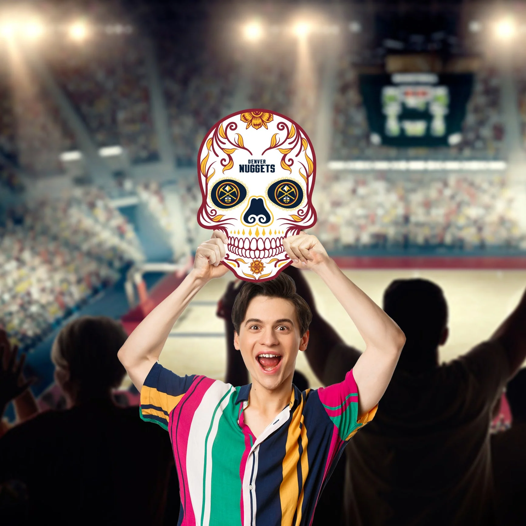Skull - Big Head - Official NBA - Denver Nuggets - Foam Core Cutout - Image 3