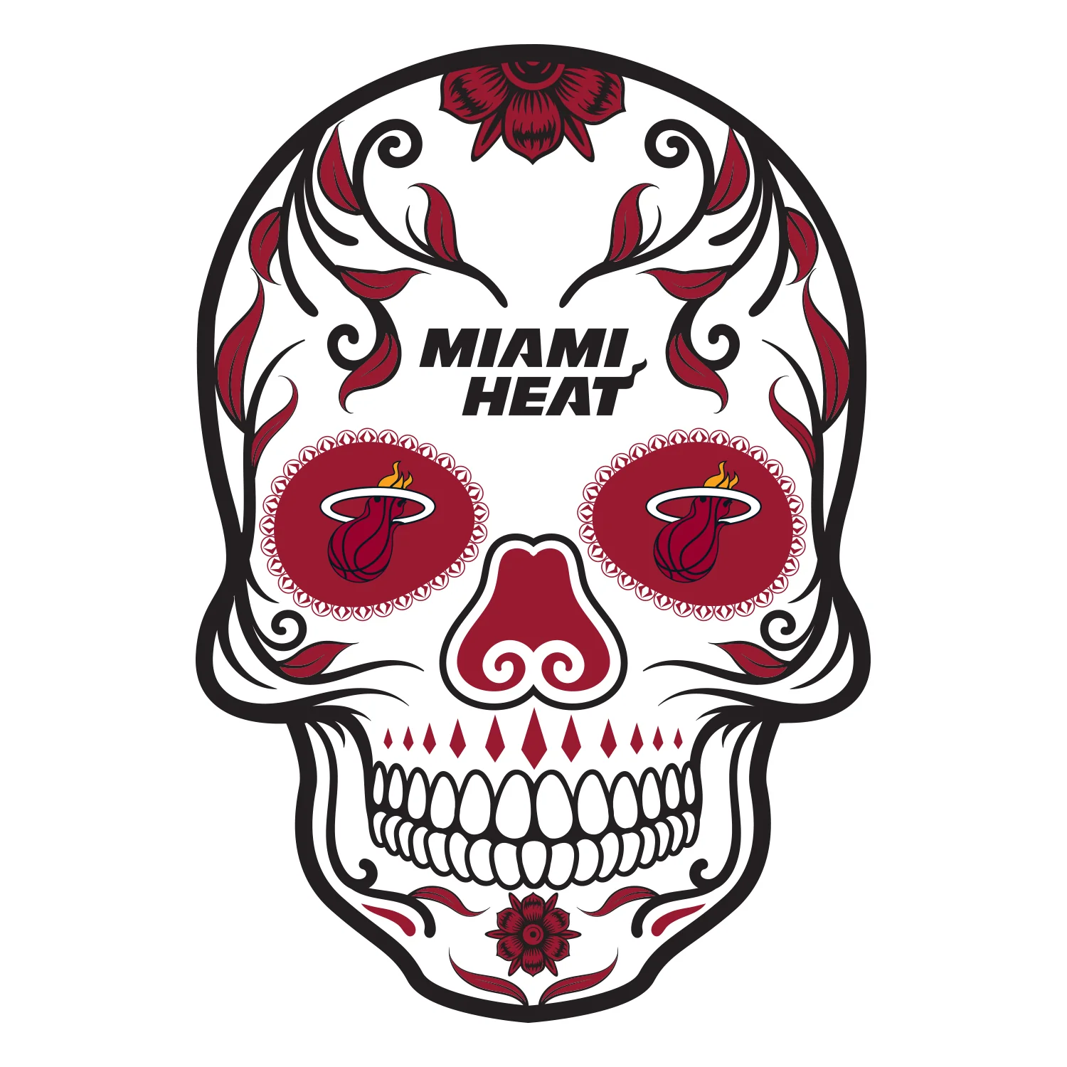Skull - Big Head - Official NBA - Miami Heat - Foam Core Cutout - Image 2