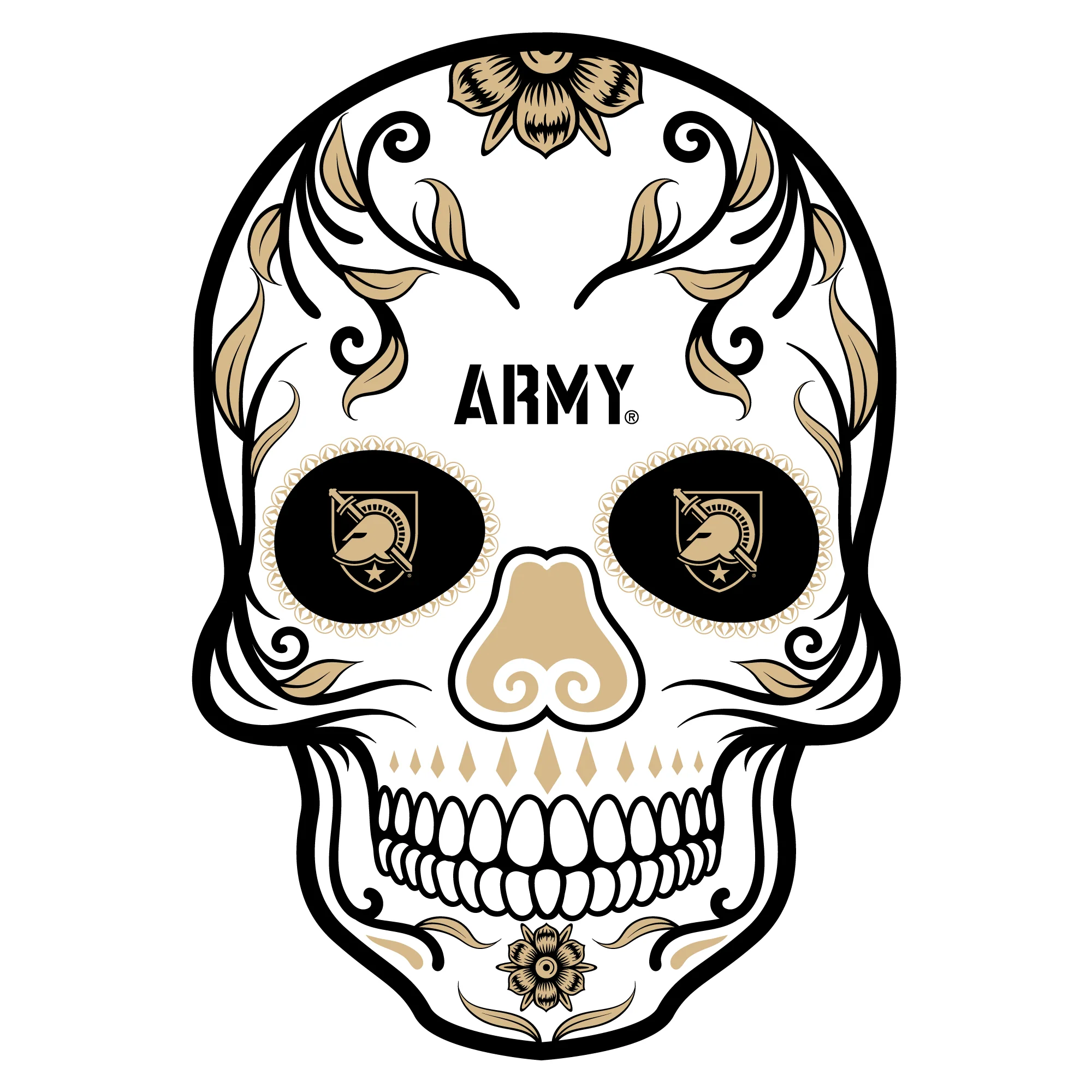 Skull - Big Head - Official NCAA - Army Black Knights - Foam Core Cutout - Image 3