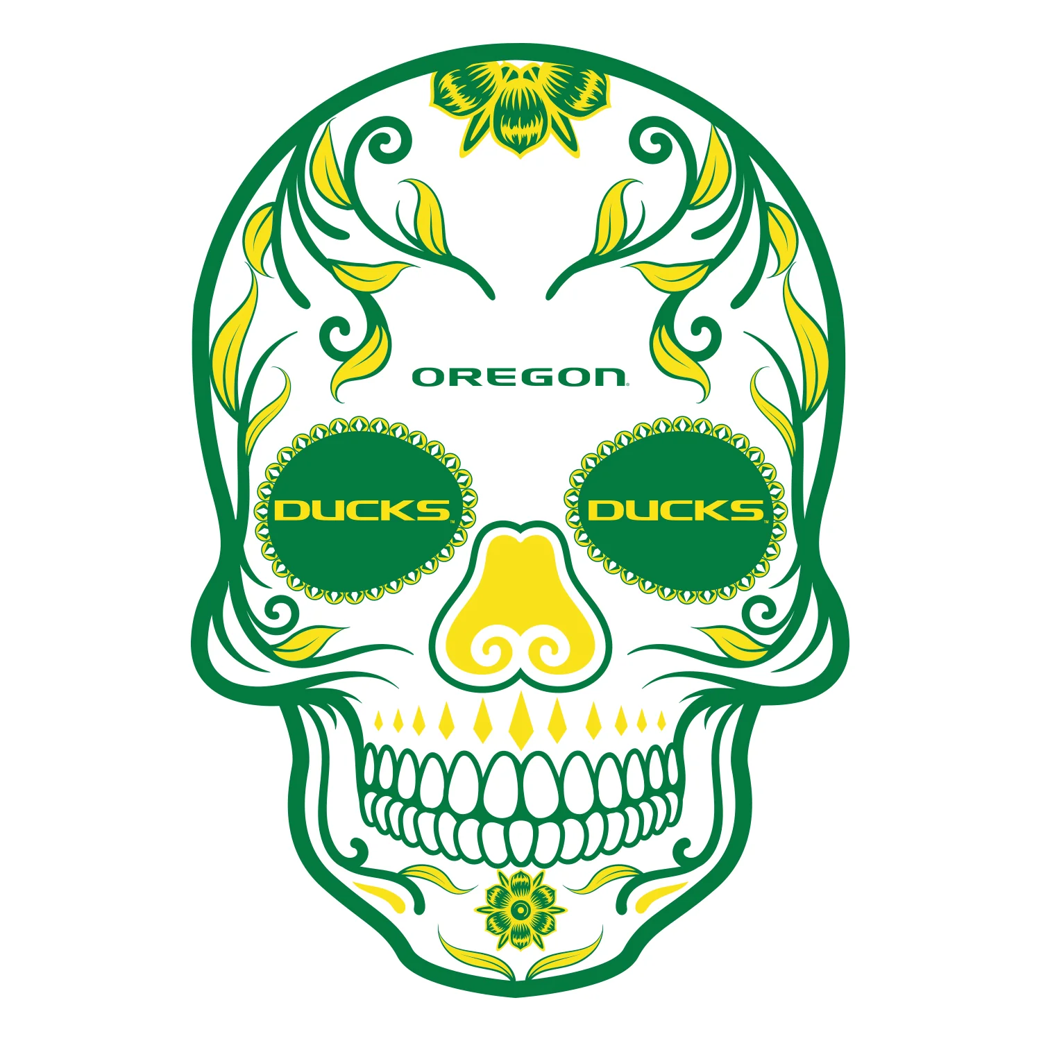 Skull - Big Head - Official NCAA - Oregon Ducks - Foam Core Cutout - Image 2