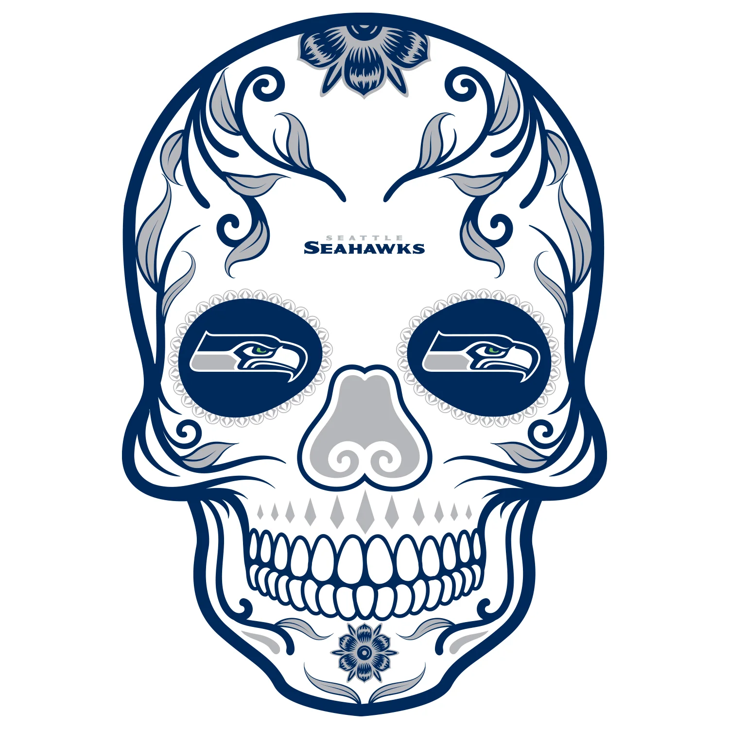 Skull - Big Head - Official NFL - Seattle Seahawks - Foam Core Cutout - Image 2