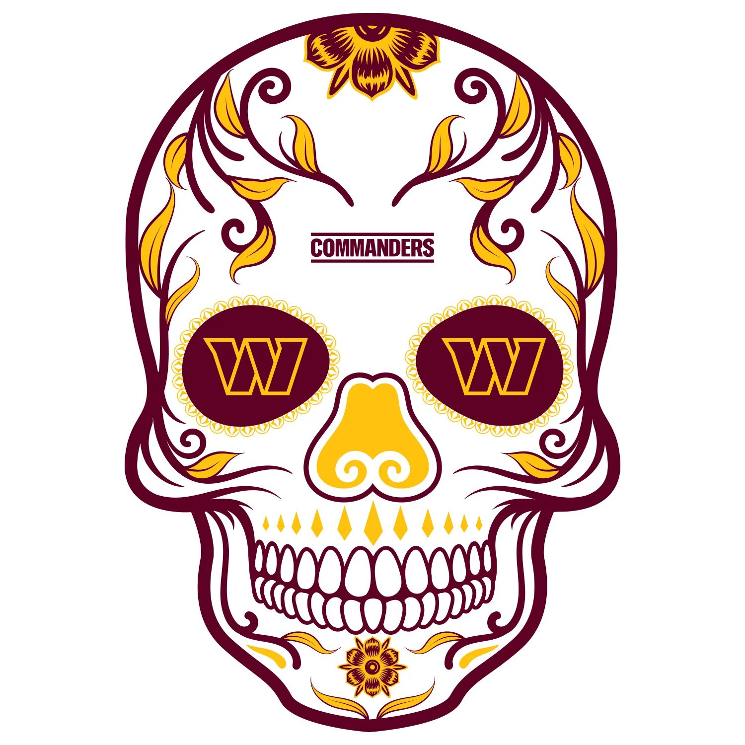 Skull - Big Head - Official NFL - Washington Commanders - Foam Core Cutout - Image 2