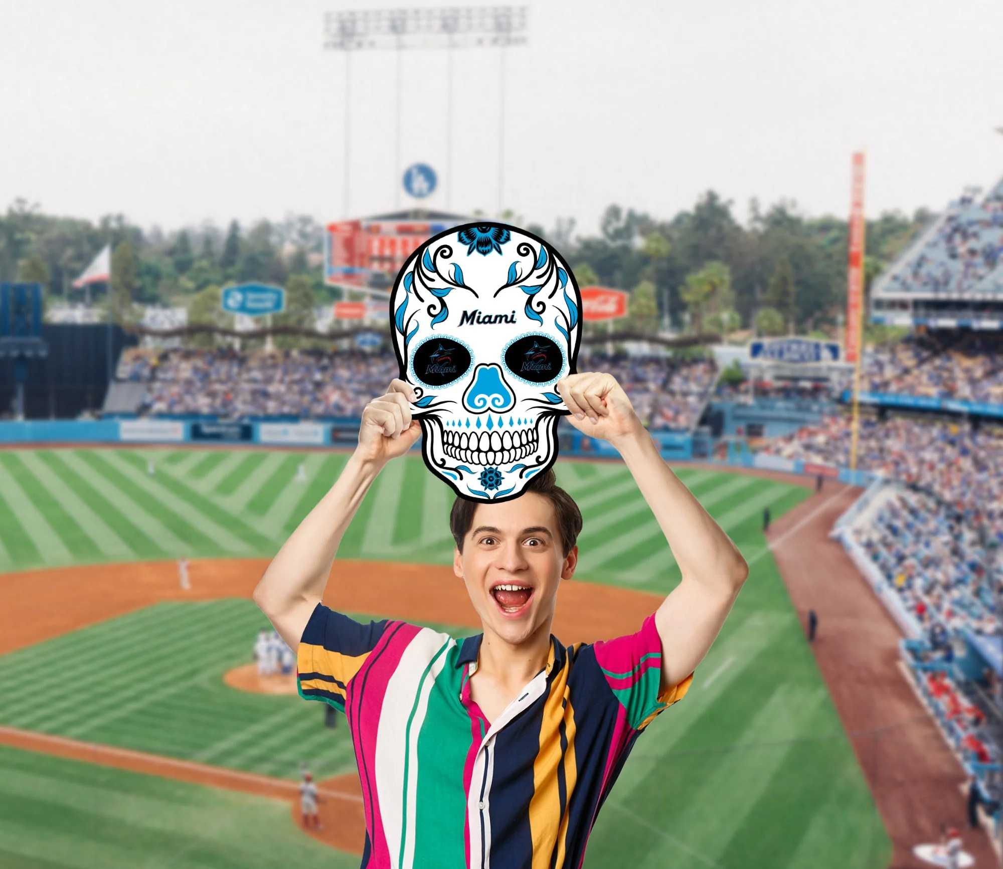 Skull Logo - Big Head - Official MLB - Miami Marlins - Foam Core Cutout - Image 3