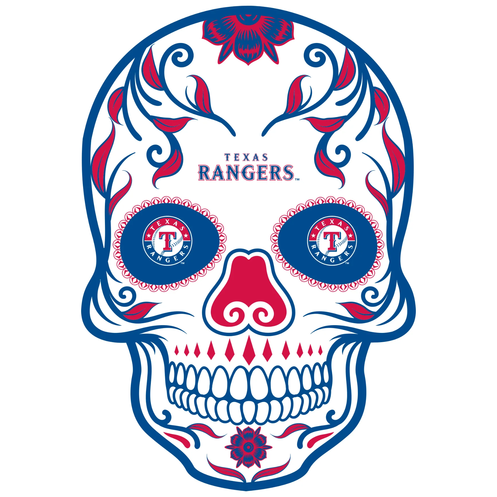 Skull Logo - Big Head - Official MLB - Texas Rangers - Foam Core Cutout - Image 2