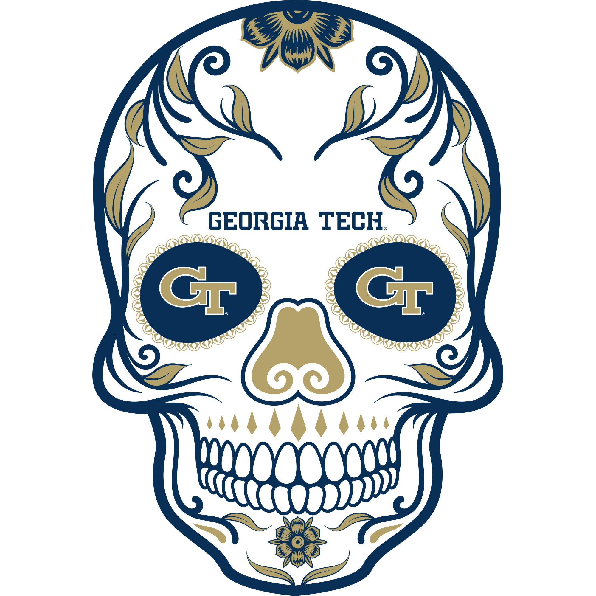 Skull Logo - Big Head - Official NCAA - Georgia Tech Yellow Jackets - Foam Core Cutout - Image 2