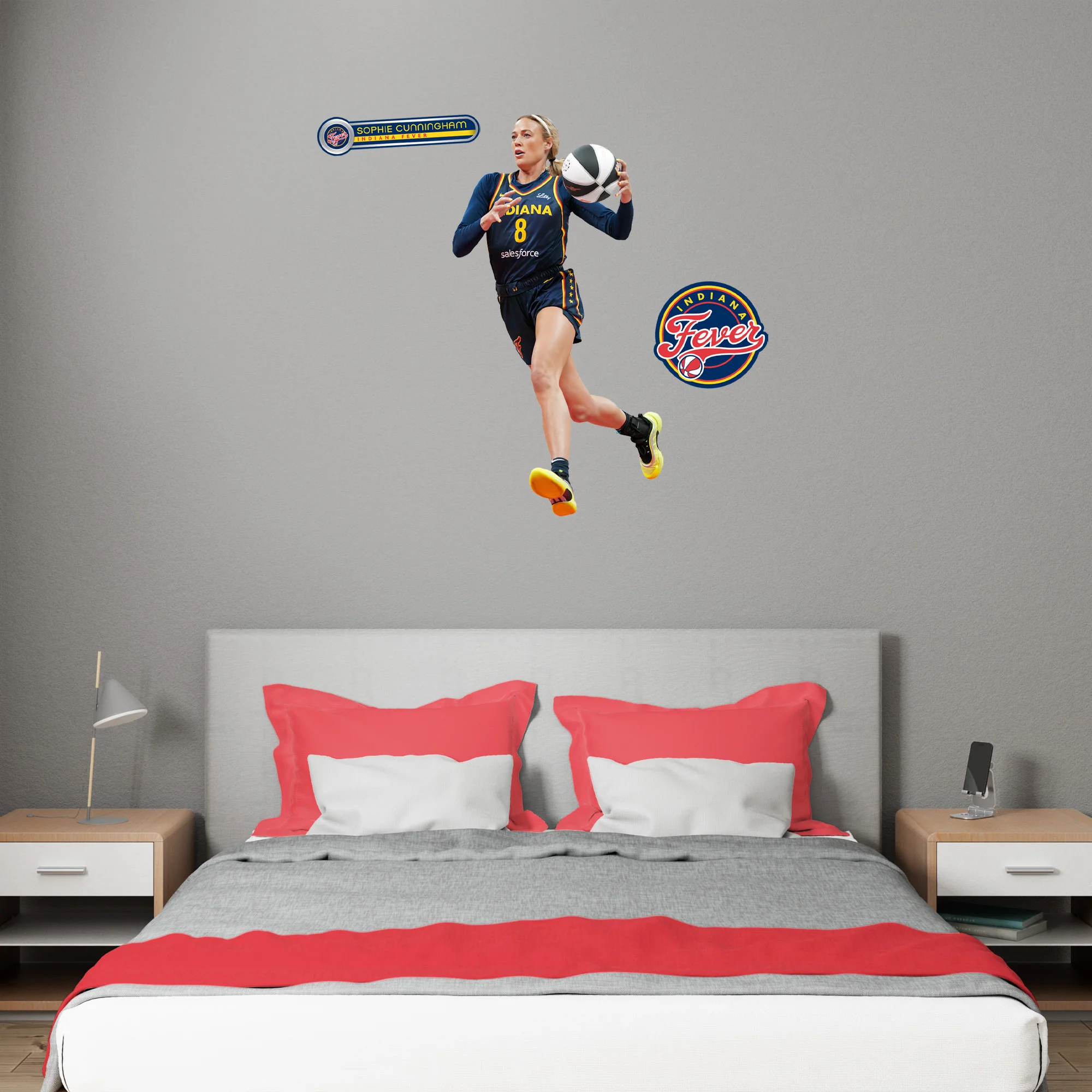 Sophie Cunningham - RealBig Collection - Official WNBA - Indiana Fever - Reusable Vinyl Wall Decals - Image 4