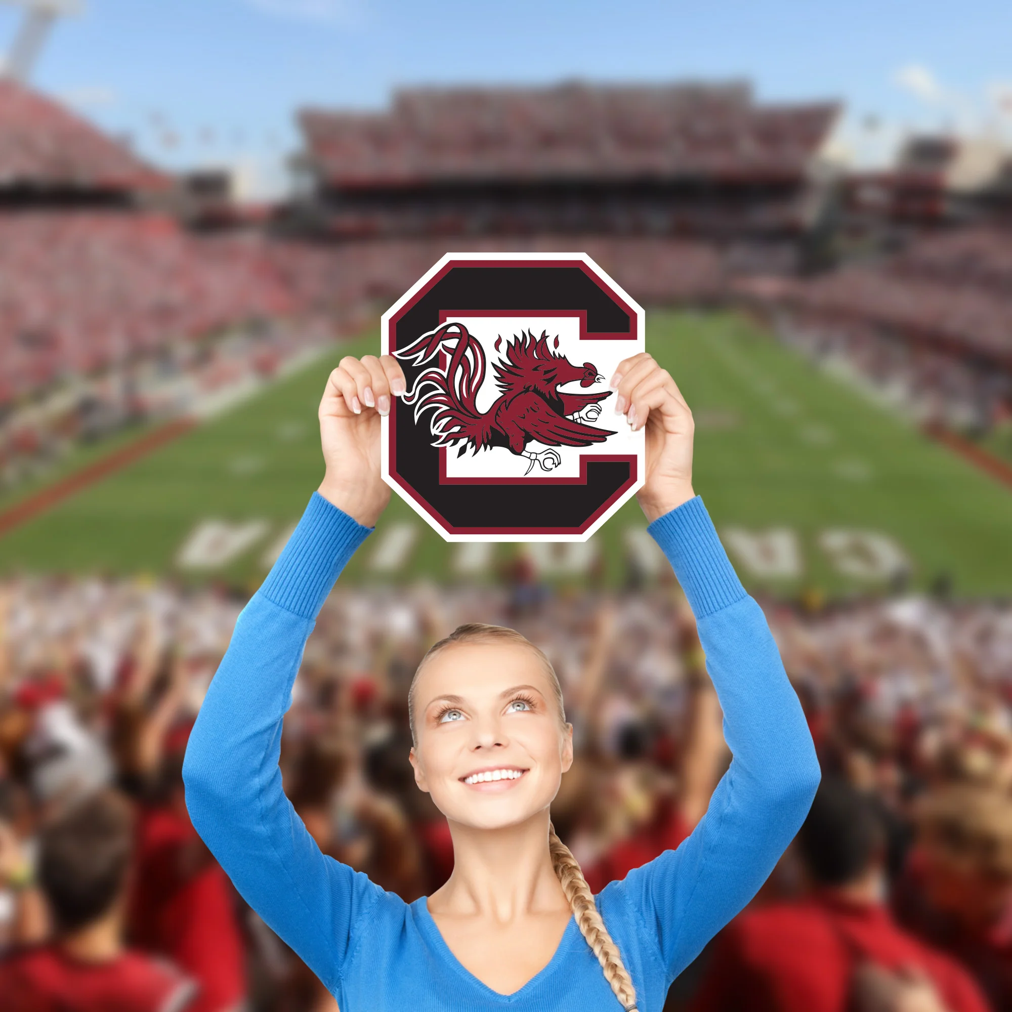 South Carolina Gamecocks Logo - Big Head - Official NCAA - Foam Core Cutout - Image 4