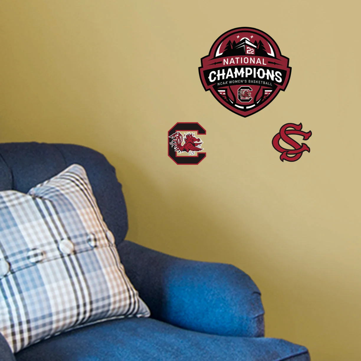 South Carolina Gamecocks - RealBig 2022 Women's Basketball Champions Logo Collection - Official NCAA - Reusable Vinyl Wall Decals - Image 4