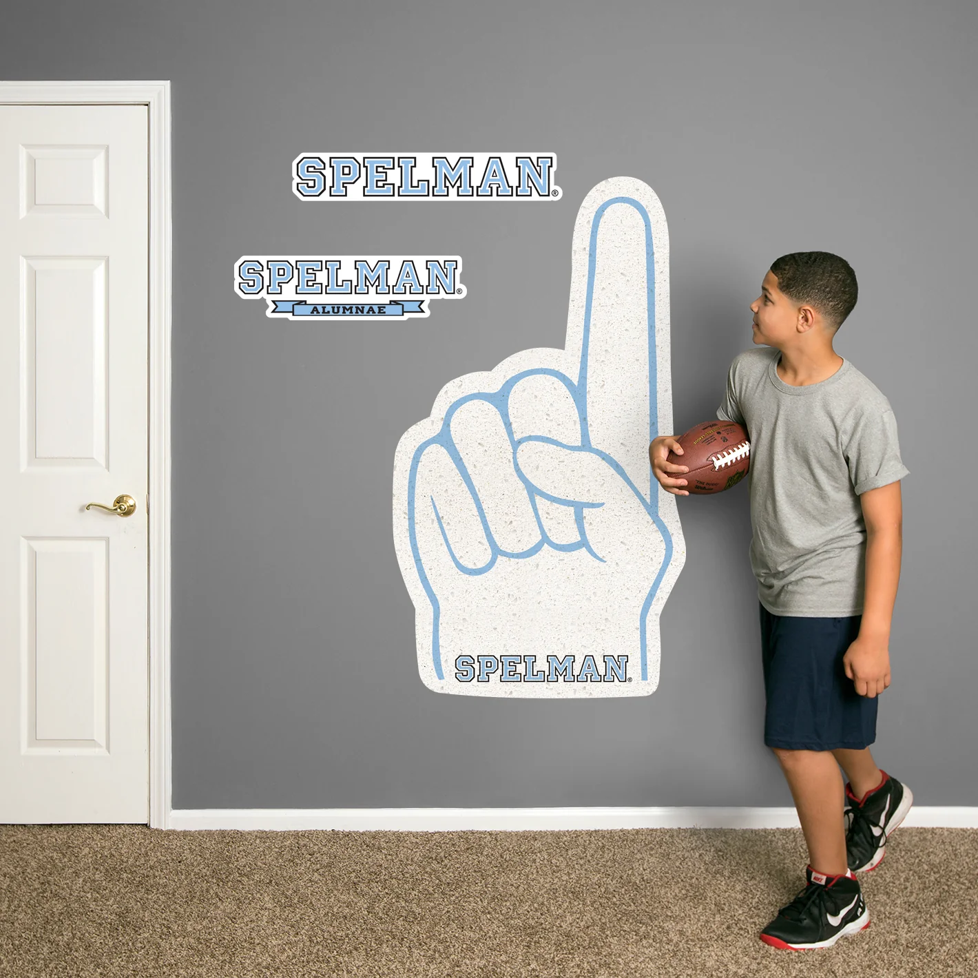 Spelman Jaguars - RealBig Foam Finger Collection - Official NCAA - Reusable Vinyl Wall Decals - Image 6