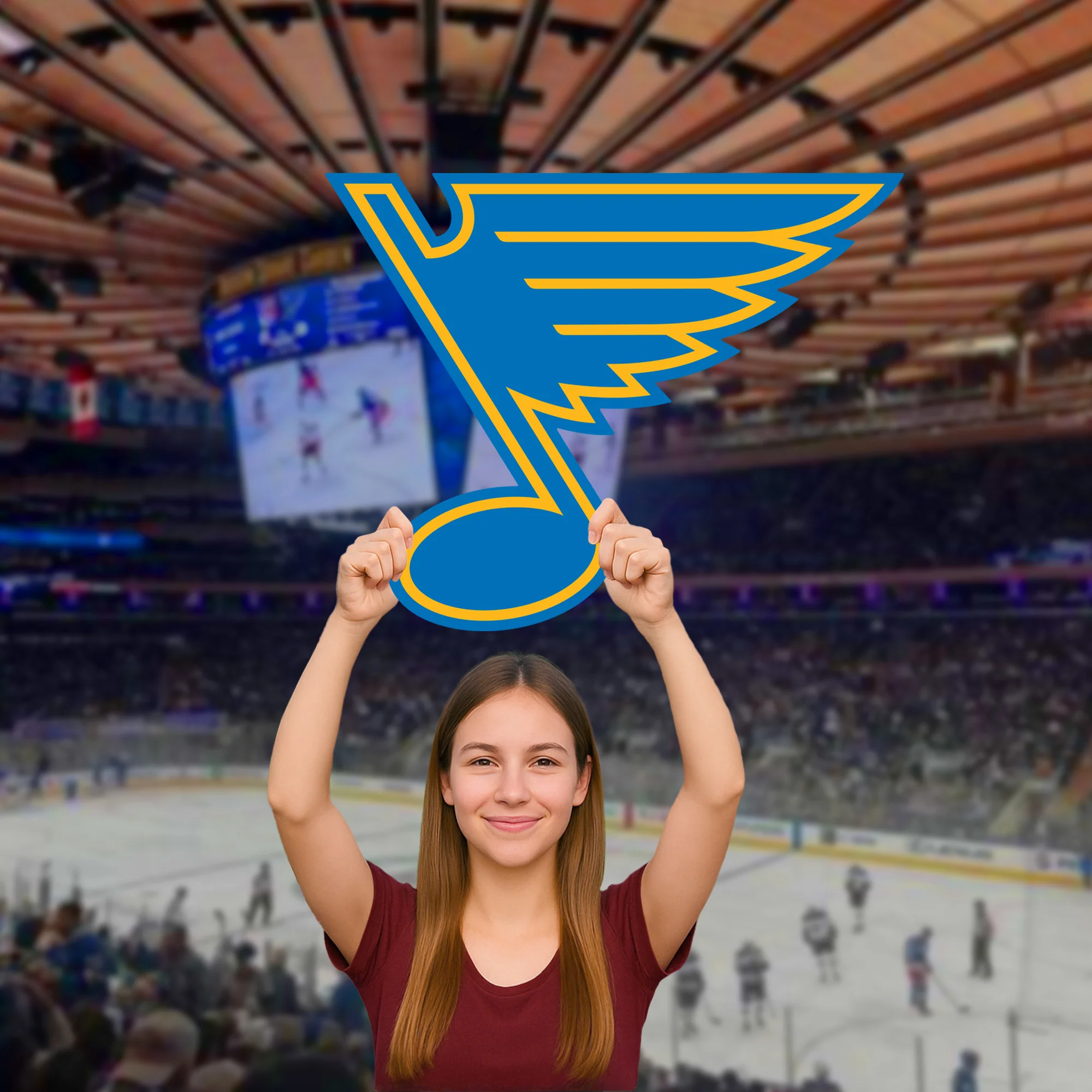 St. Louis Blues Logo - Big Head - Official NHL - Foam Core Cutout - Image 4