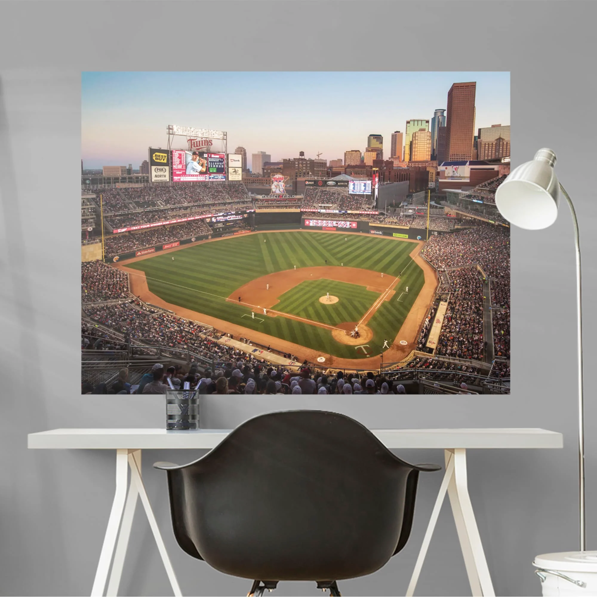 Stadium Mural - Peel & Stick Poster - Official MLB - Minnesota Twins - Reusable Vinyl Wall Decal - Image 2