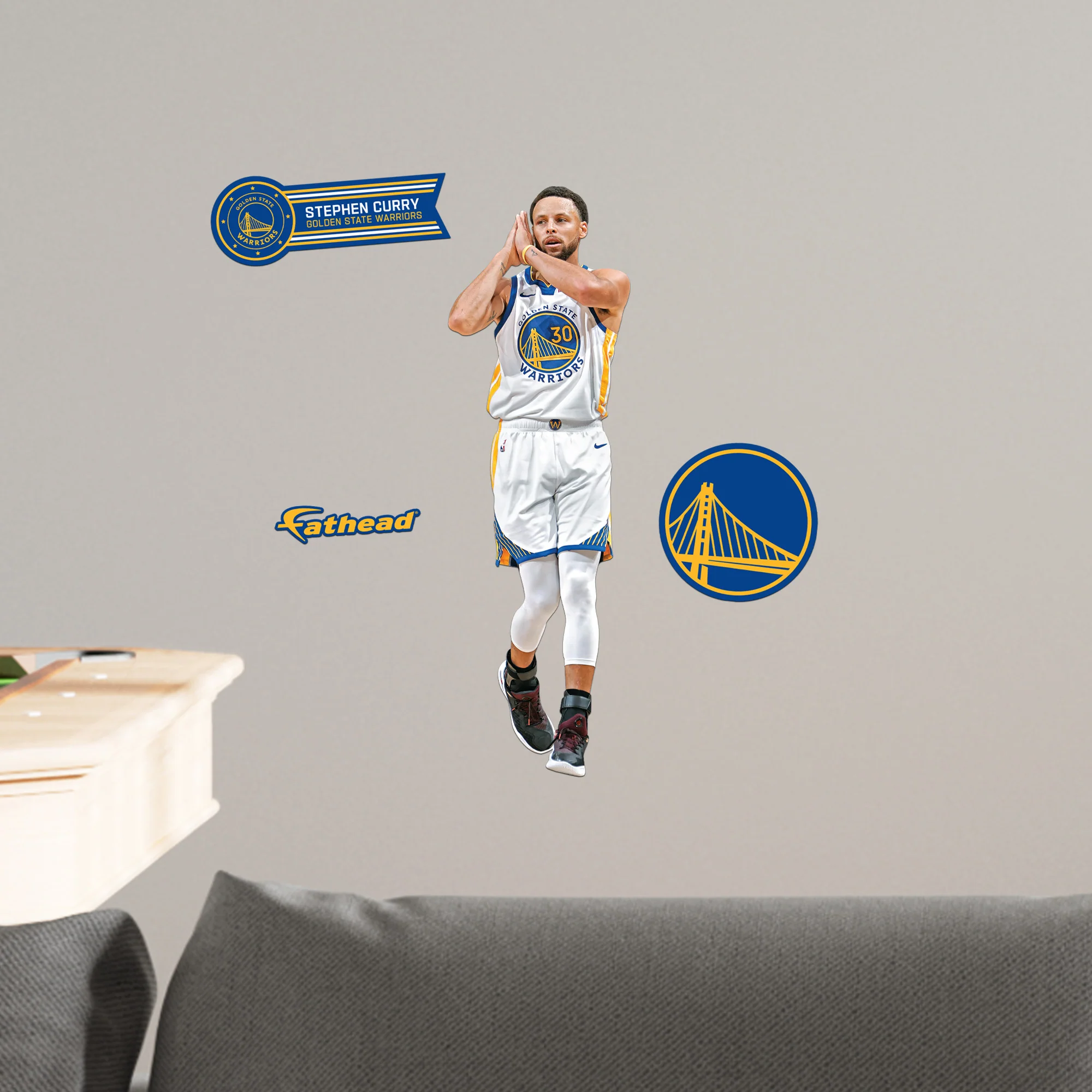 Stephen Curry - RealBig Night Night Collection - Official NBA - Golden State Warriors - Reusable Vinyl Wall Decals - Image 7