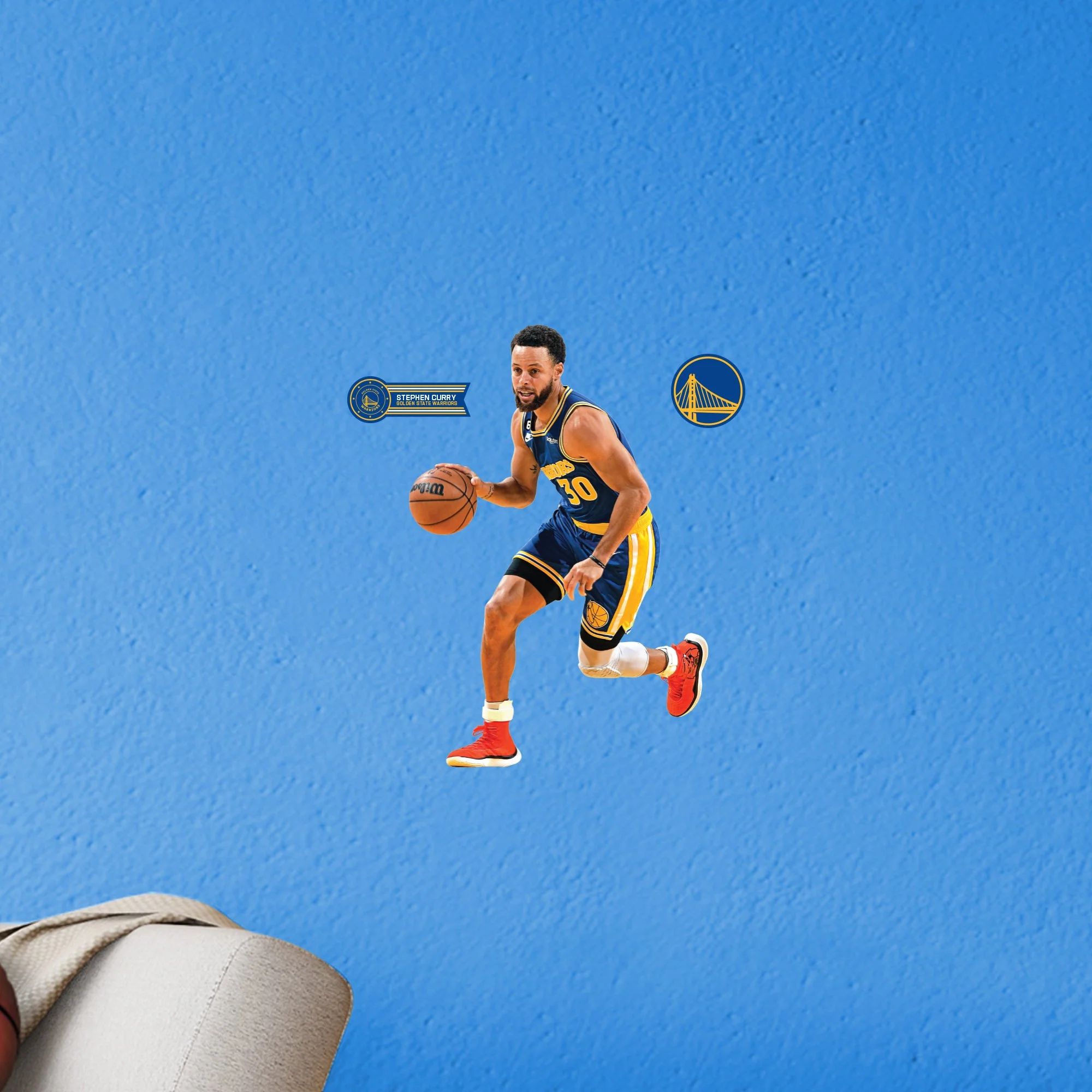 Stephen Curry - RealBig Classic Jersey Collection - Official NBA - Golden State Warriors - Reusable Vinyl Wall Decals #2 - Image 7