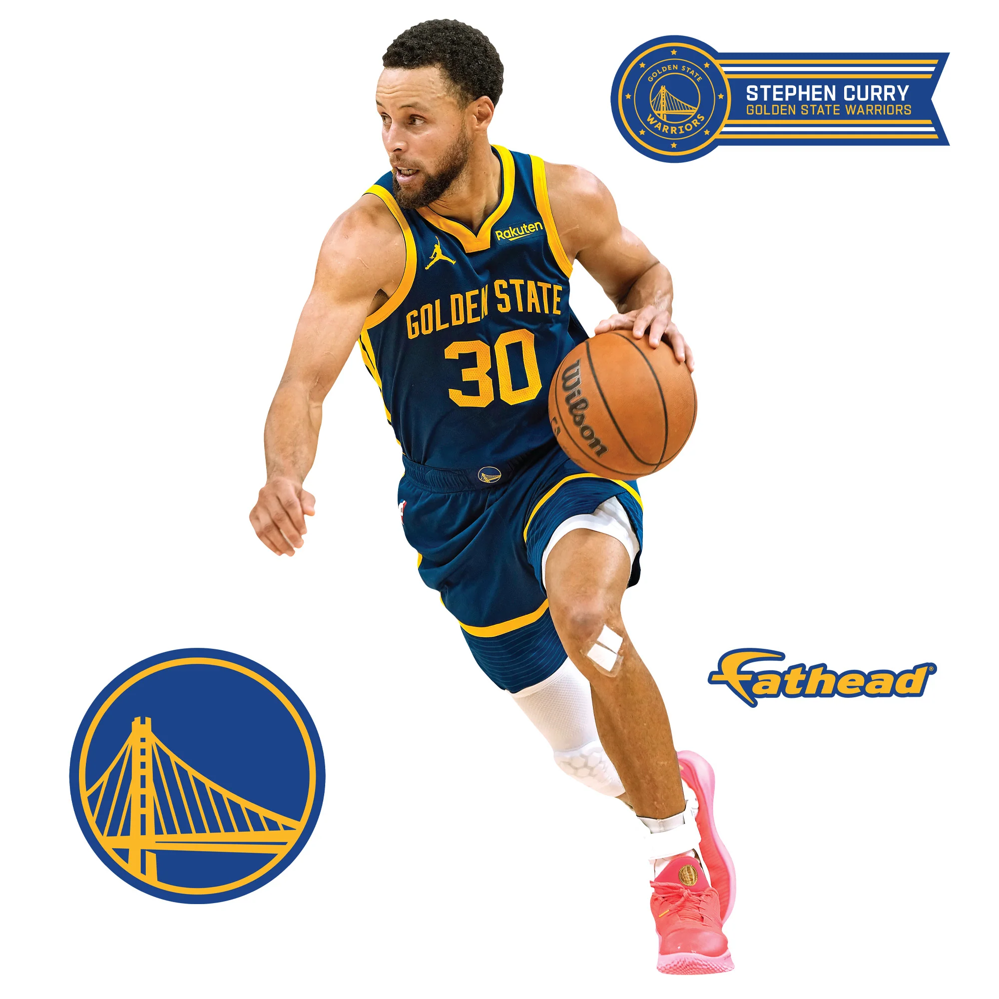 Stephen Curry - RealBig Statement Jersey Collection - Official NBA - Golden State Warriors - Reusable Vinyl Wall Decals - Image 7