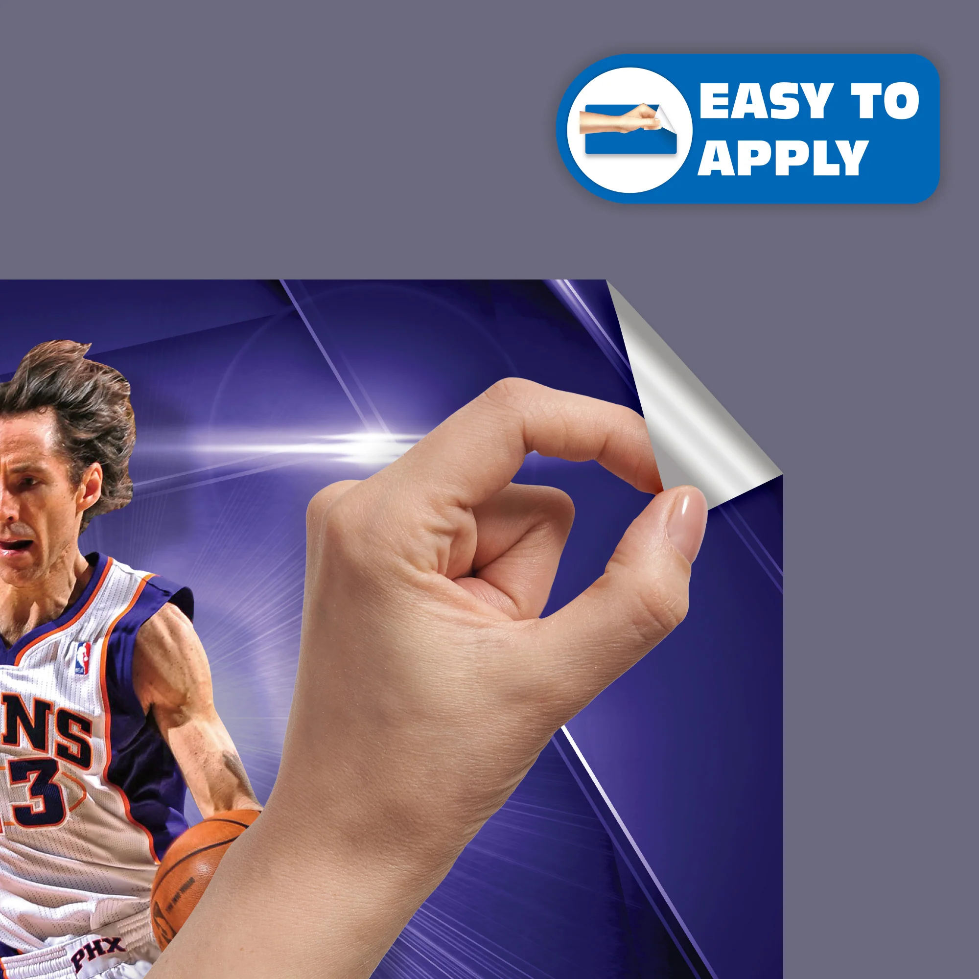 Steve Nash Legend - RealBig Collection - Official NBA - Phoenix Suns - Reusable Vinyl Wall Decals - Image 4