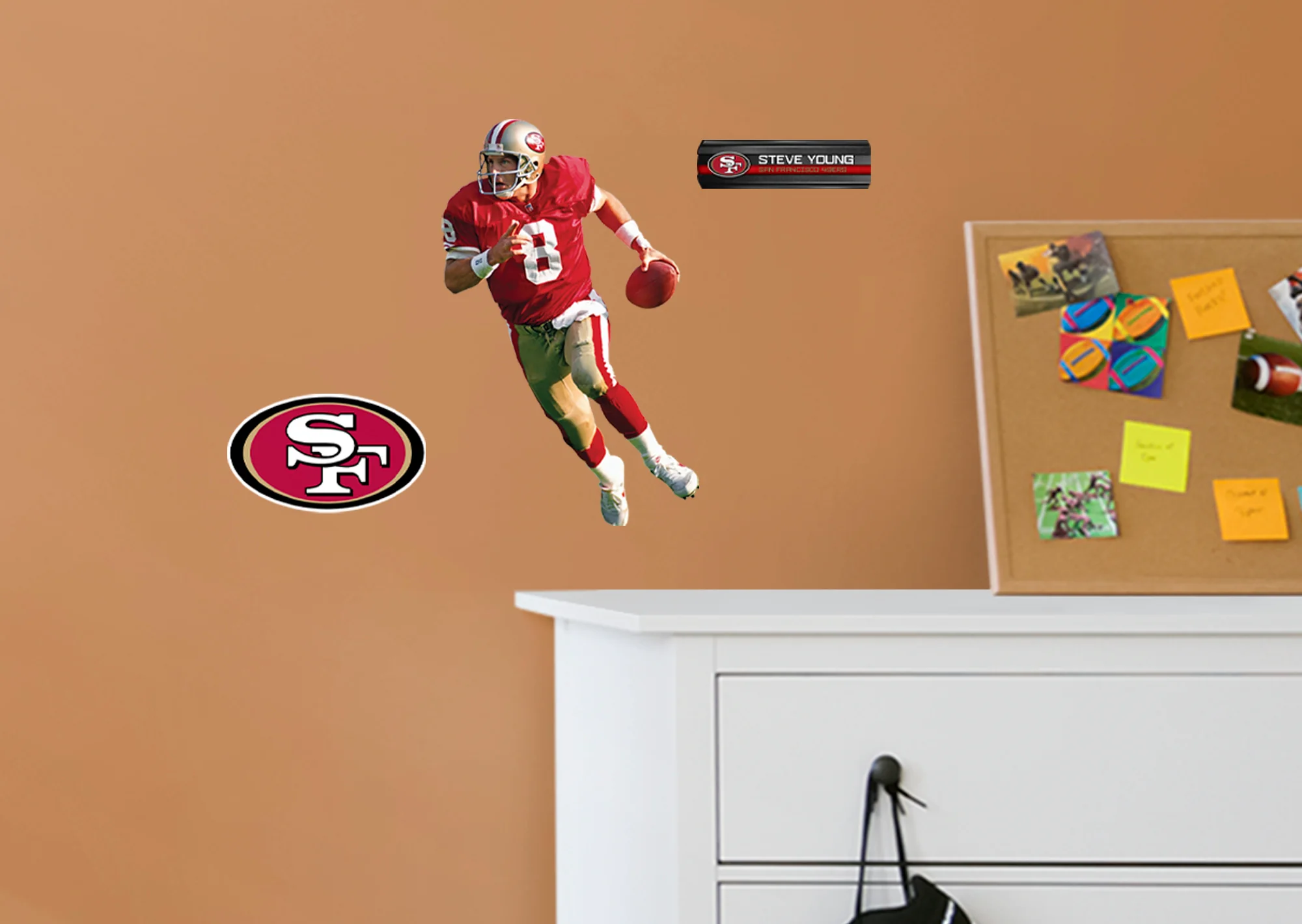Steve Young - RealBig Legend Collection - Official NFL - San Francisco 49ers - Reusable Vinyl Wall Decals - Image 3