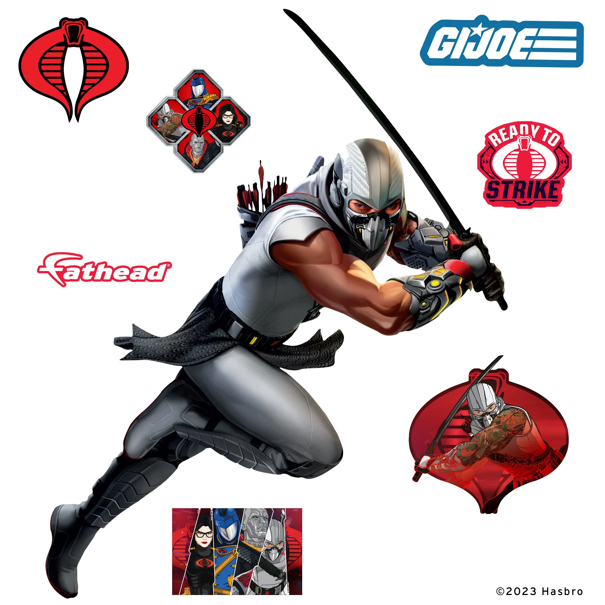 Storm Shadow - G.I. Joe - RealBig Collection - Official Hasbro - Reusable Vinyl Wall Decals - Image 3