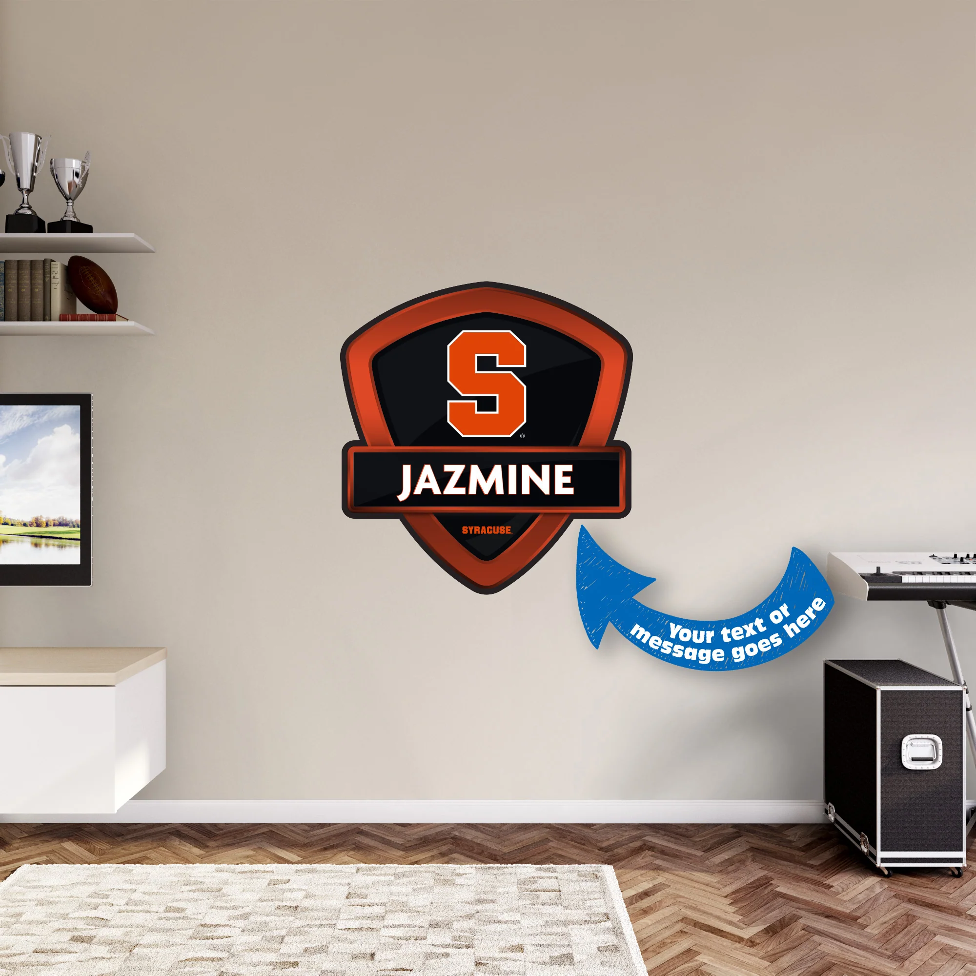 Syracuse Orange - Badge - With Personalized Name - Official NCAA - Vinyl Transfer Decal - Image 3