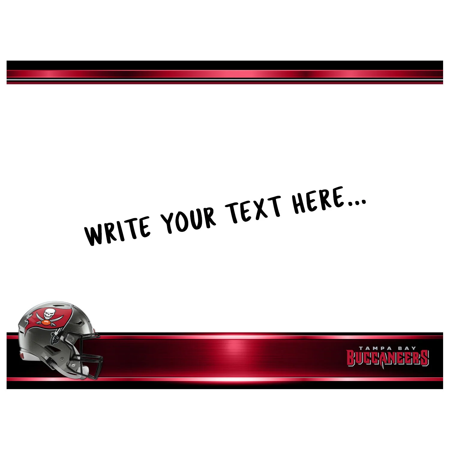 Tampa Bay Buccaneers - Helmet - Dry Erase Whiteboard - Official NFL - Reusable Vinyl Wall Decal - Image 4