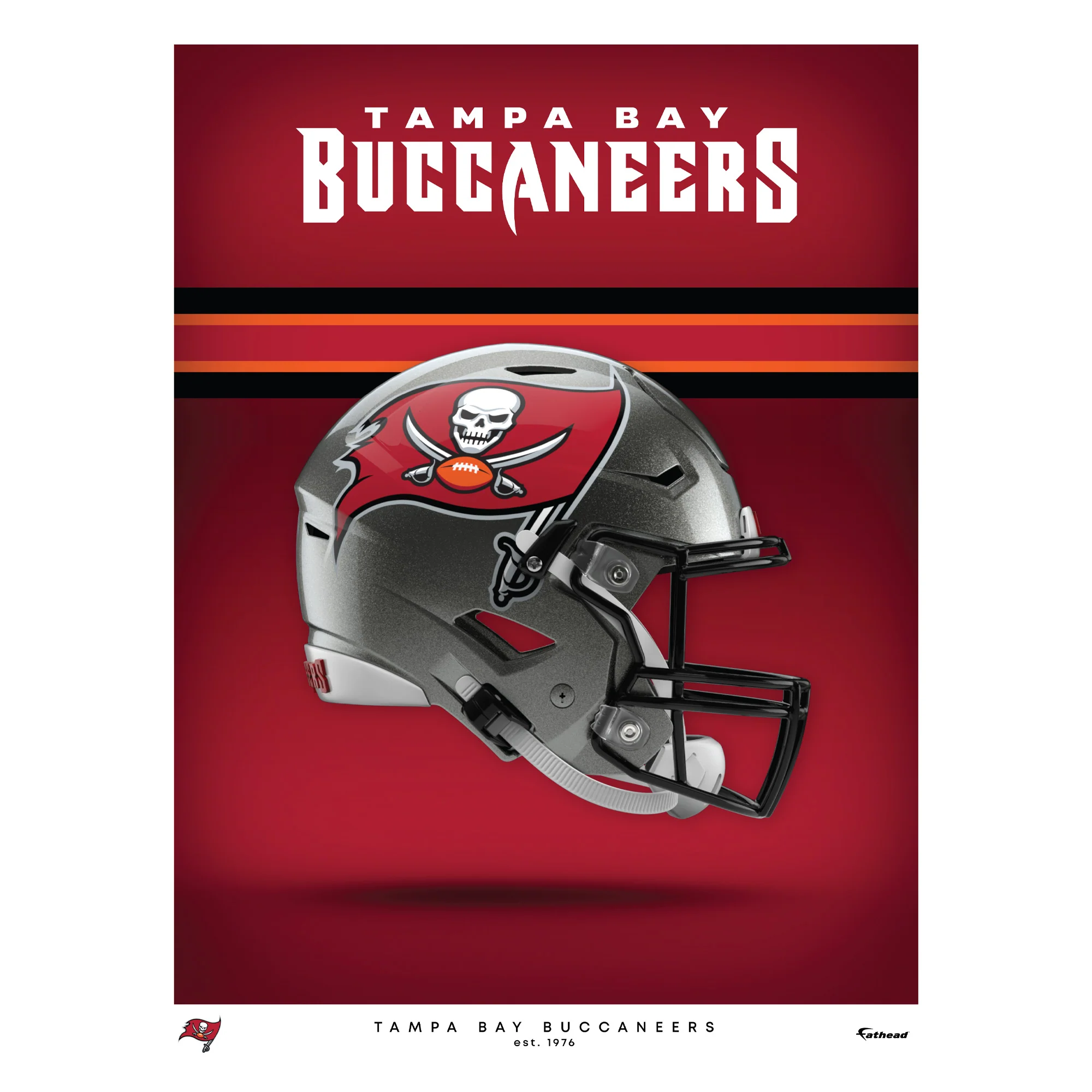 Tampa Bay Buccaneers - Helmet Series - Peel & Stick Poster - Official NFL - Reusable Vinyl Wall Decal - Image 8