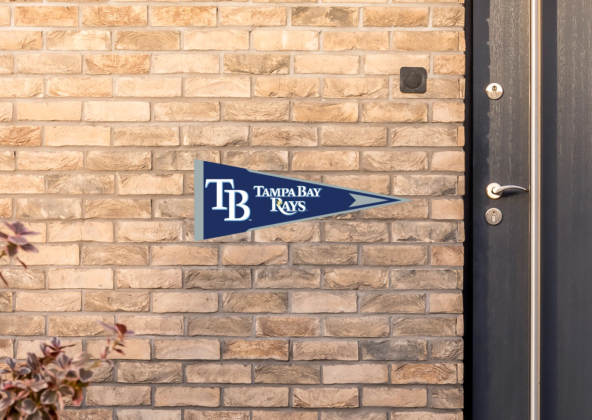 Tampa Bay Rays - Pennant - Outdoor Wall Decal - Official MLB - Scratch Resistant Alumigraphics Smooth