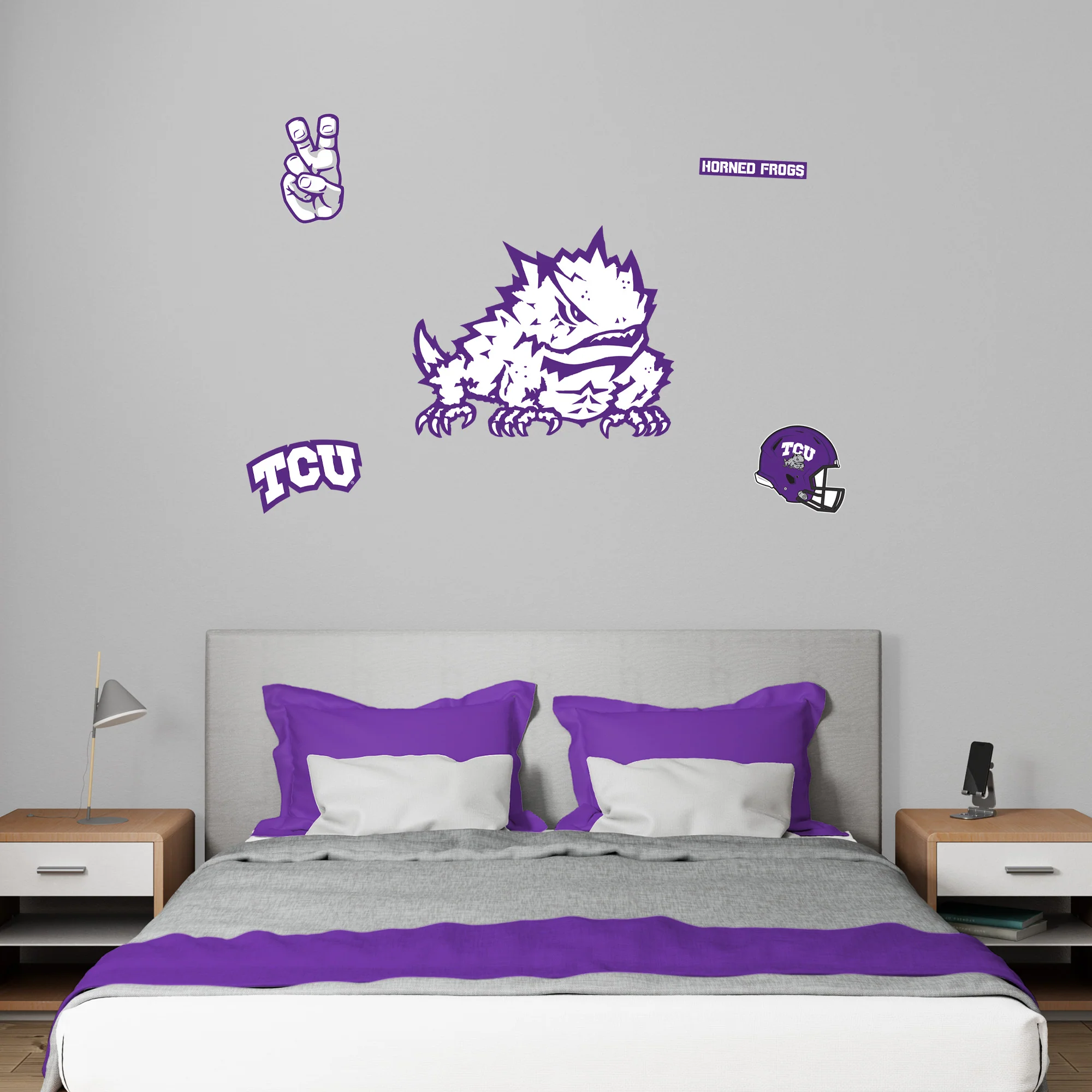 TCU Horned Frogs - RealBig Alternate Logo Collection - Official NCAA - Reusable Vinyl Wall Decals - Image 5