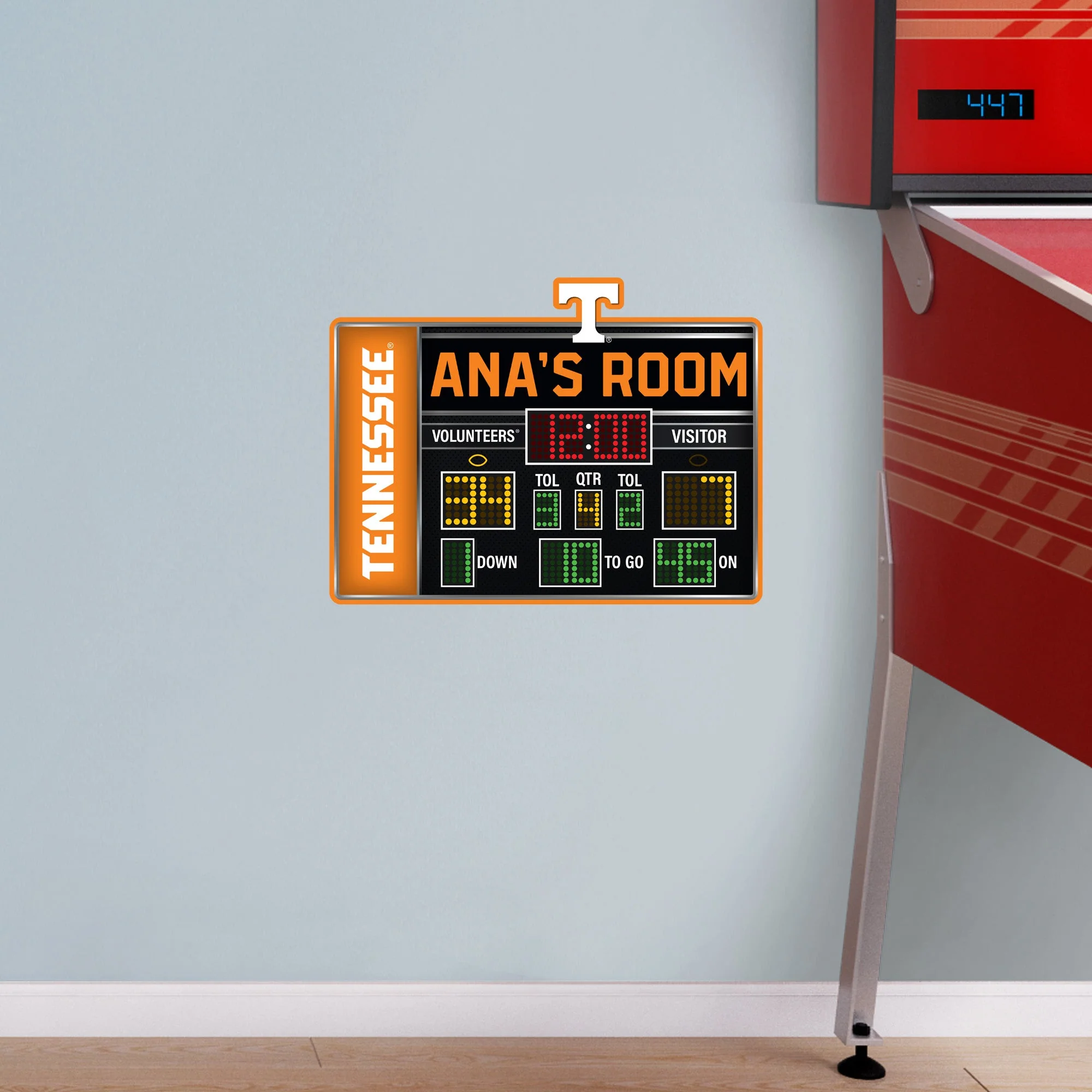 Tennessee Volunteers - Football Scoreboard Graphic - With Personalized Name - Official NCAA - Vinyl Transfer Decal - Image 5