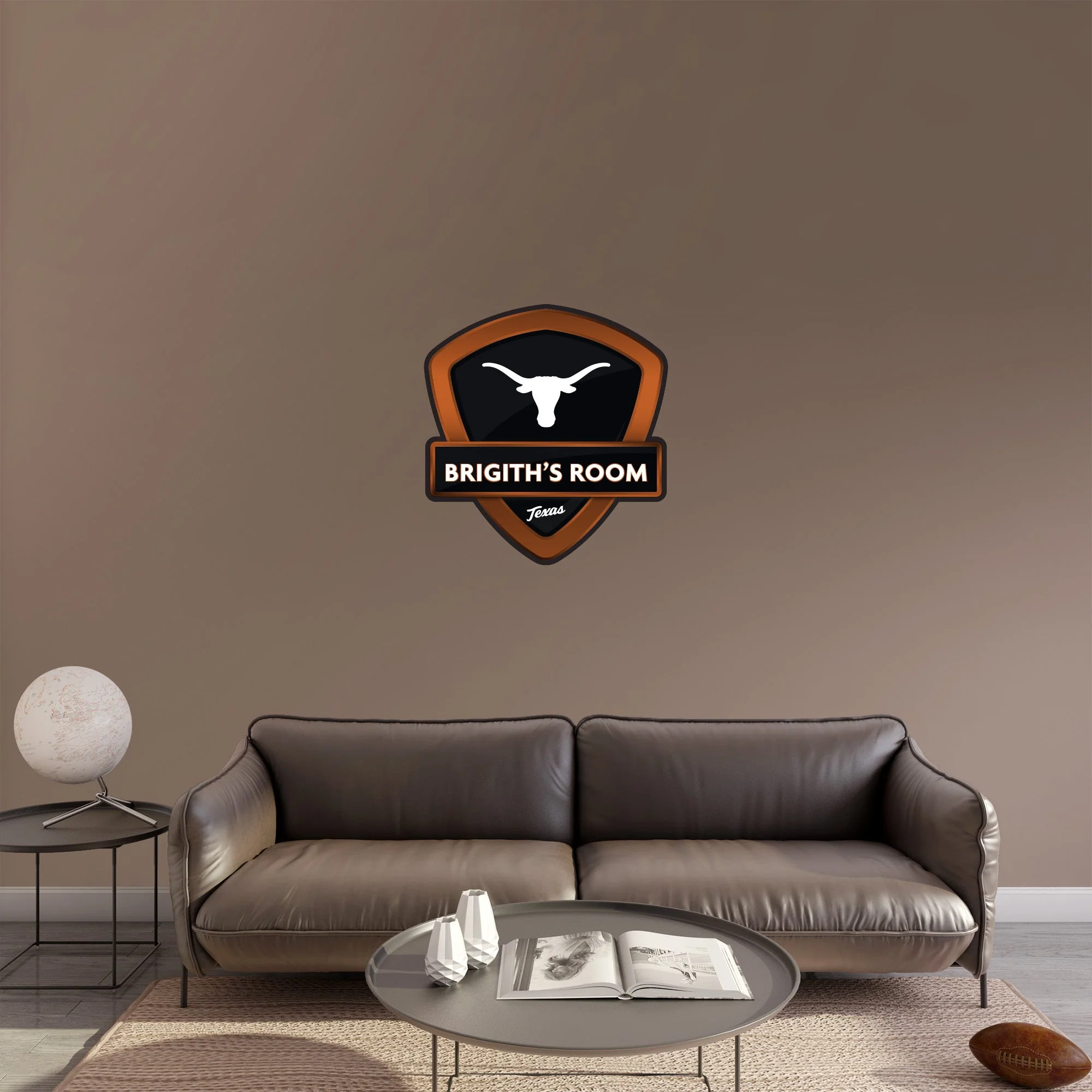 Texas Longhorns - Badge - With Personalized Name - Official NCAA - Vinyl Transfer Decal - Image 4