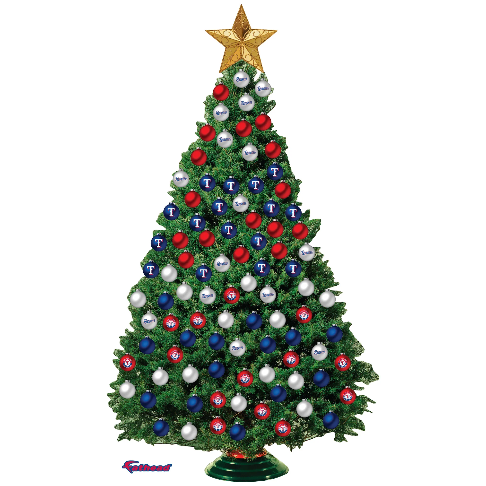 Texas Rangers - Decorate Your Own Christmas Tree - Official MLB - Reusable Vinyl Wall Decals - Image 2