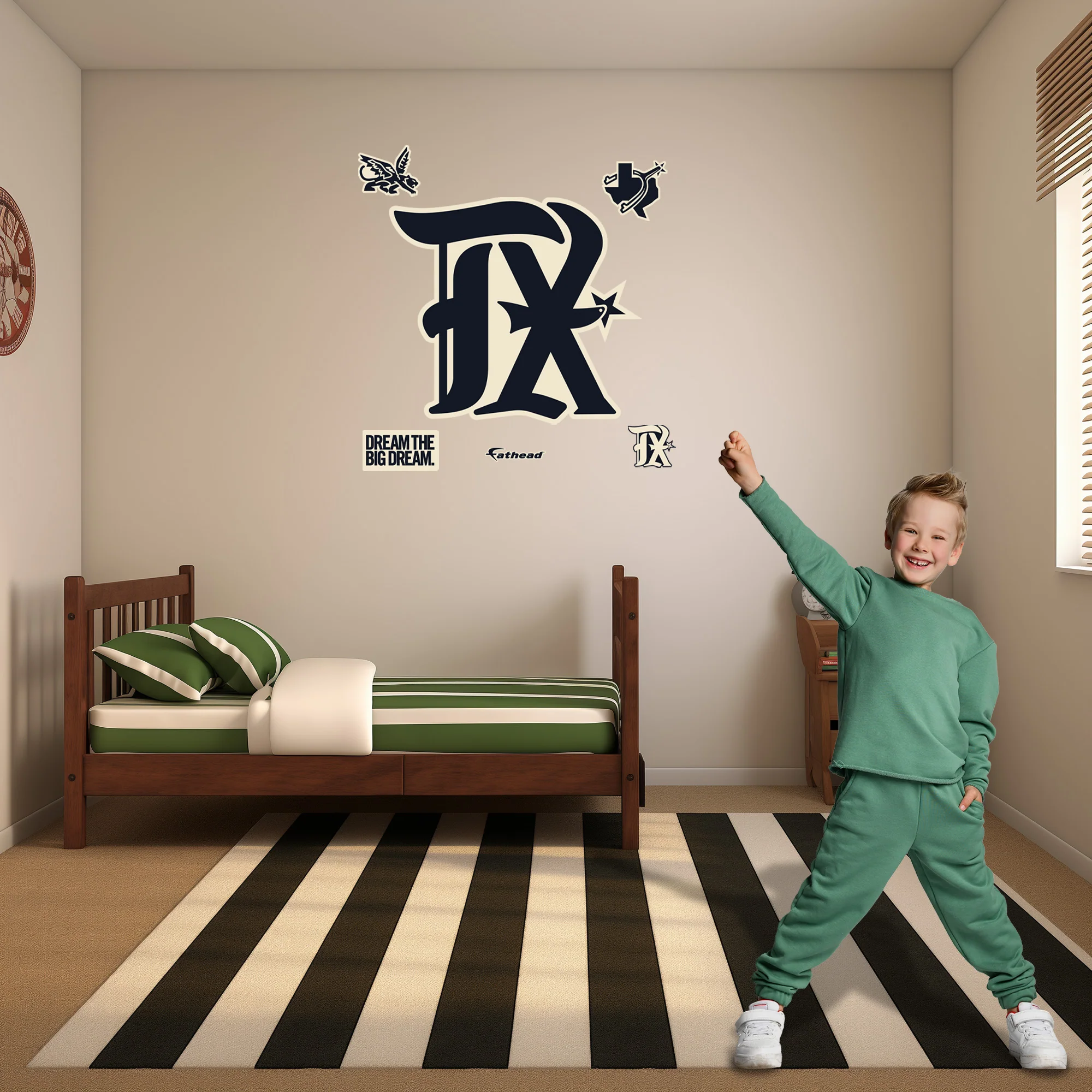 Texas Rangers - RealBig City Connect Logo Collection - Official MLB - Reusable Vinyl Wall Decals - Image 3