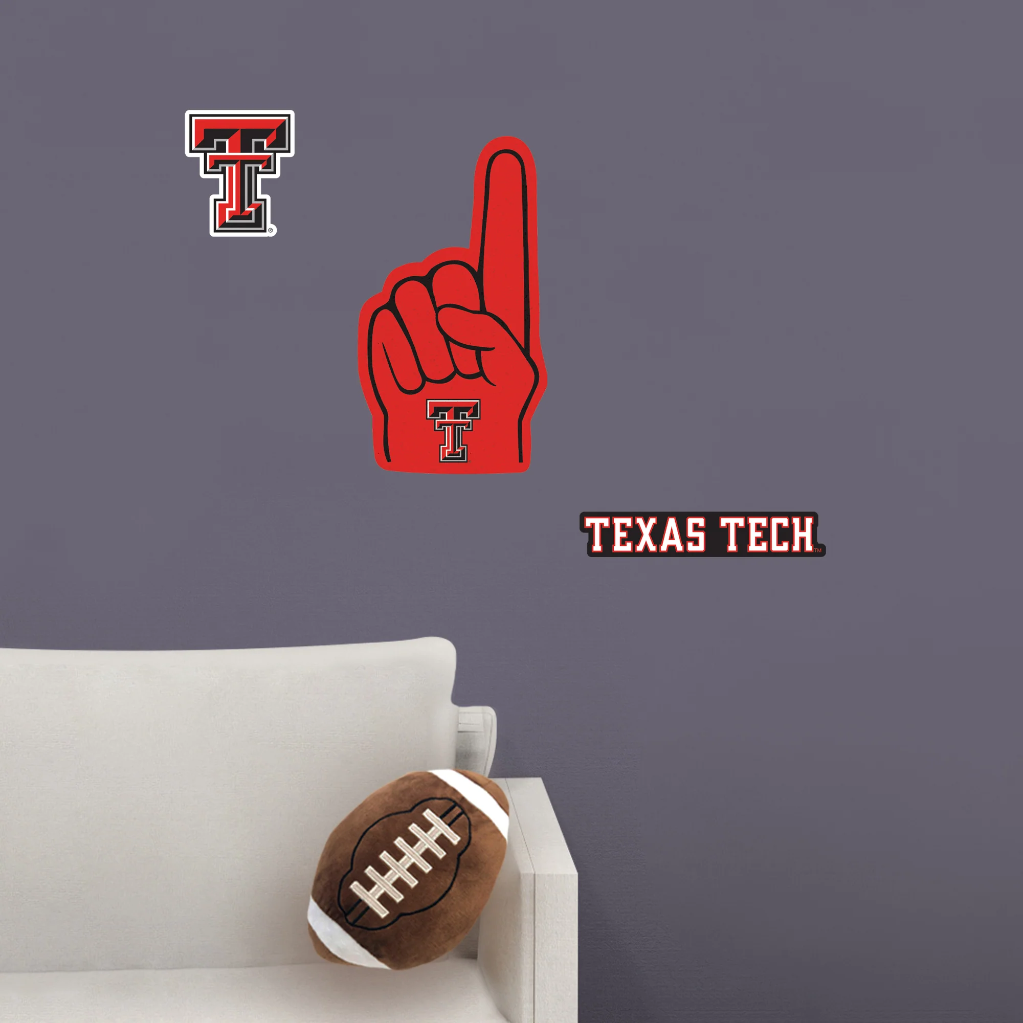 Texas Tech Red Raiders - RealBig Foam Finger Collection - Official NCAA - Reusable Vinyl Wall Decals - Image 8