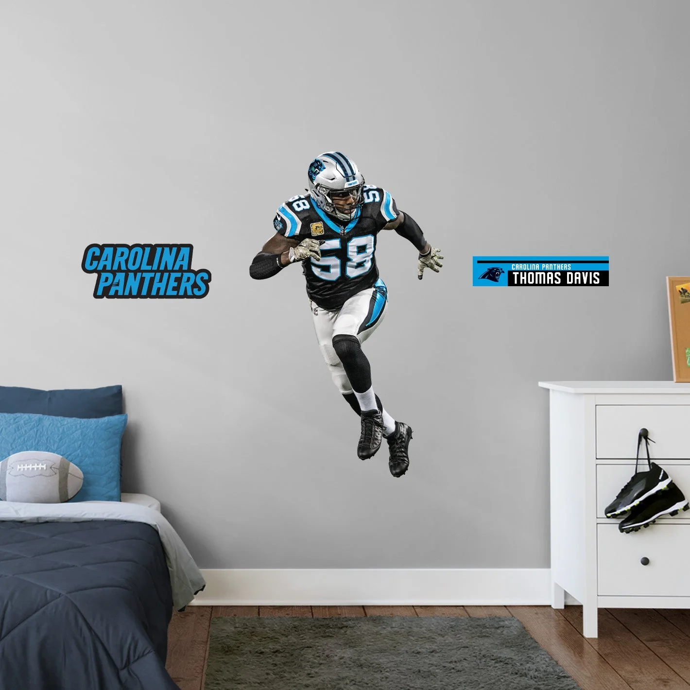 Thomas Davis Legend - RealBig Collection - Official NFL - Carolina Panthers - Reusable Vinyl Wall Decals - Image 6